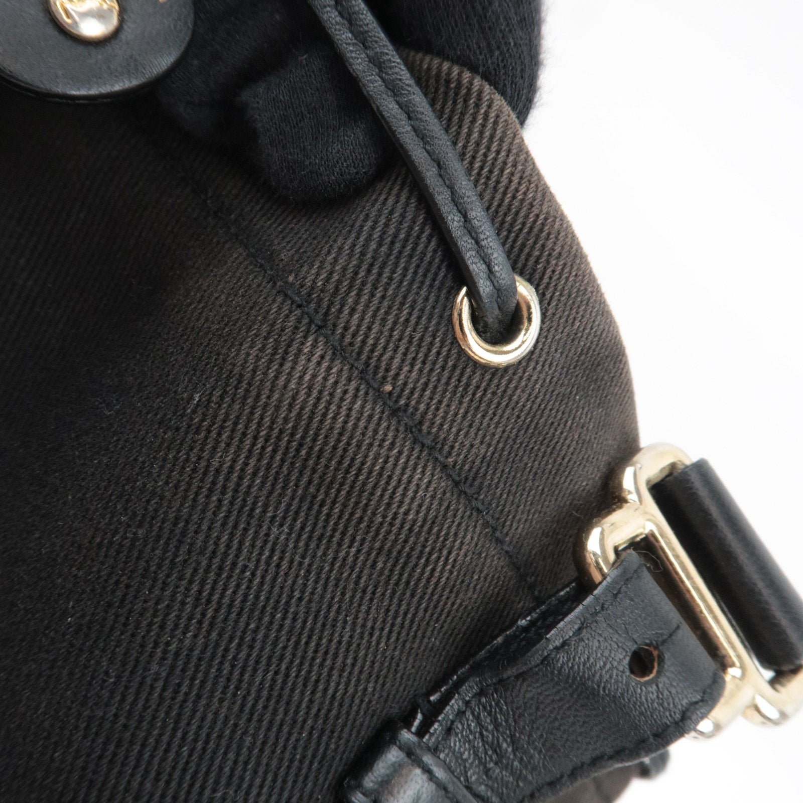 SAINT LAURENT YSL Kahala Canvas Velour Tote Bag Black 121631