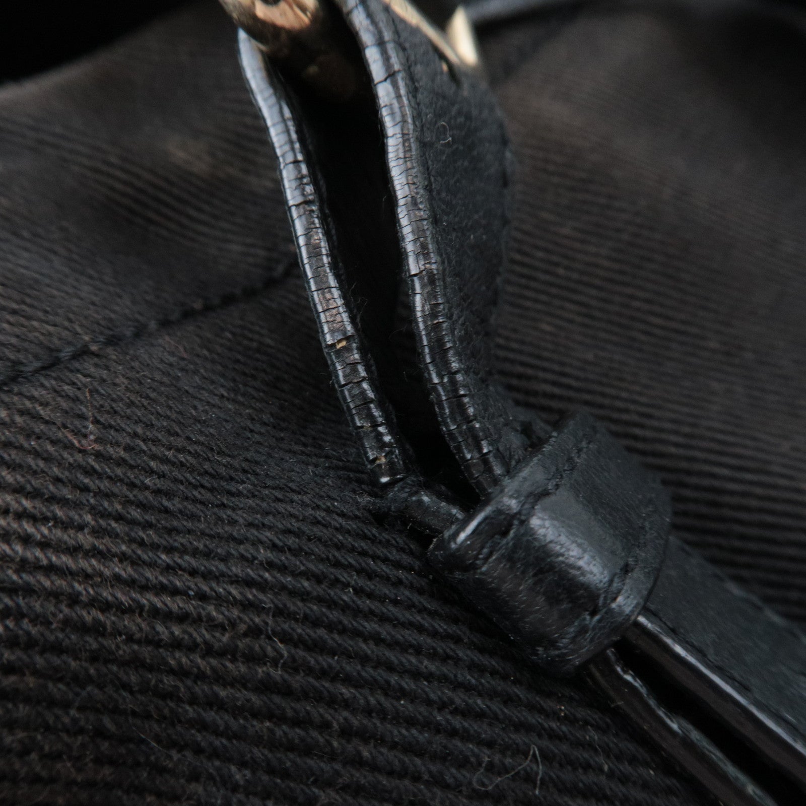 SAINT LAURENT YSL Kahala Canvas Velour Tote Bag Black 121631