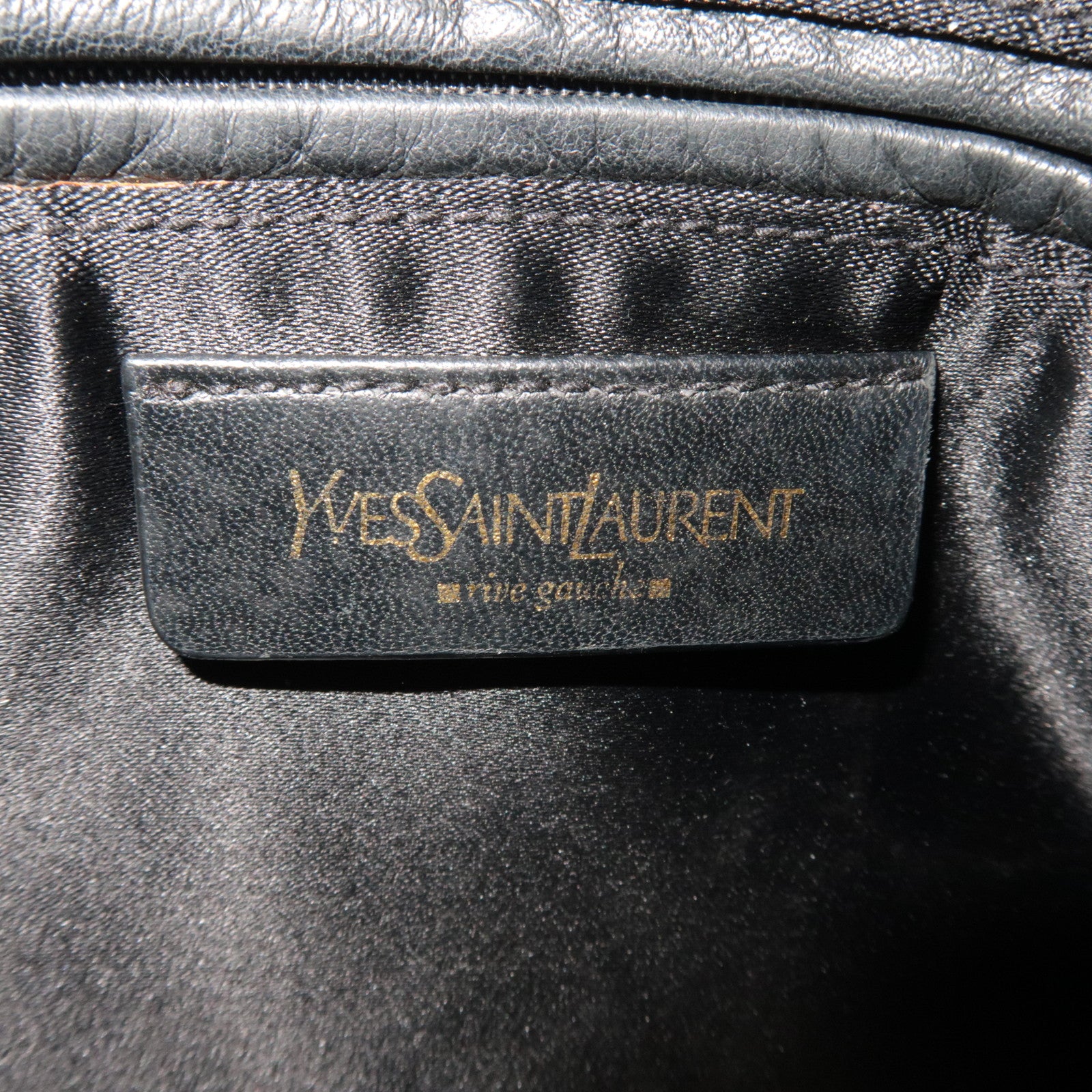 SAINT LAURENT YSL Kahala Canvas Velour Tote Bag Black 121631