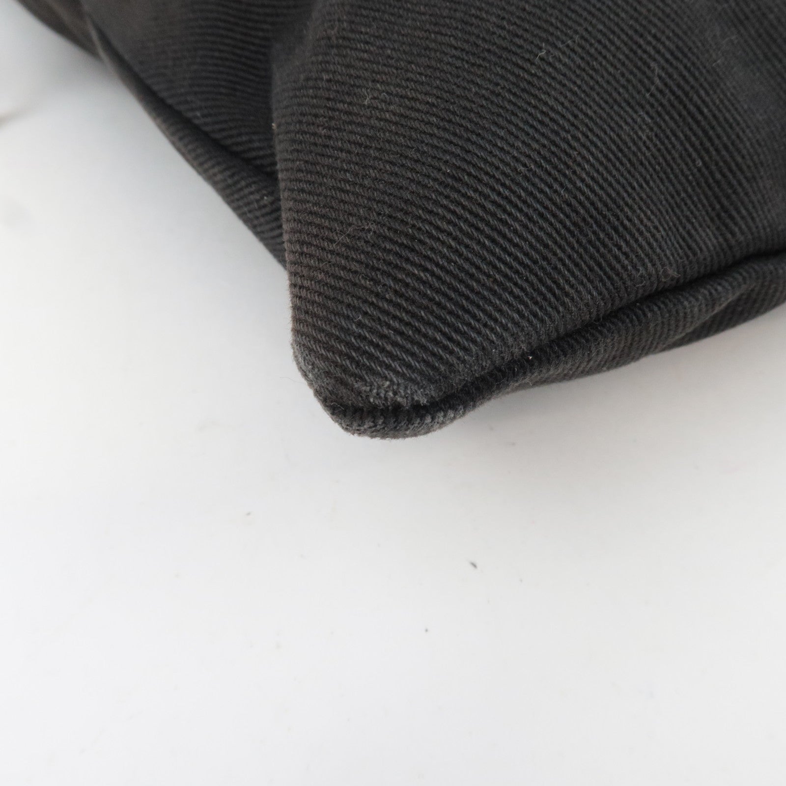SAINT LAURENT YSL Kahala Canvas Velour Tote Bag Black 121631