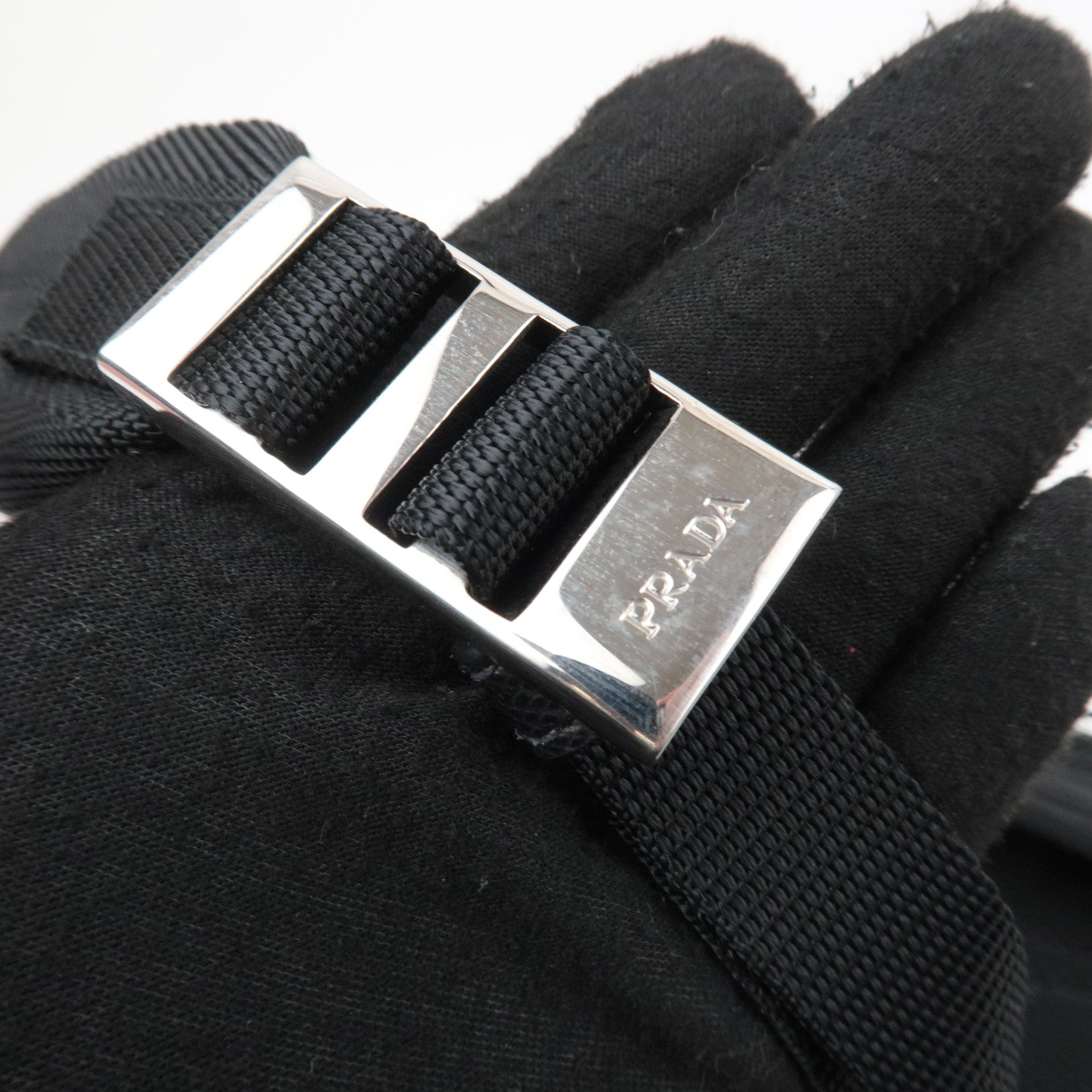 PRADA Nylon Shoulder Bag Body Bag Black 2VZ013