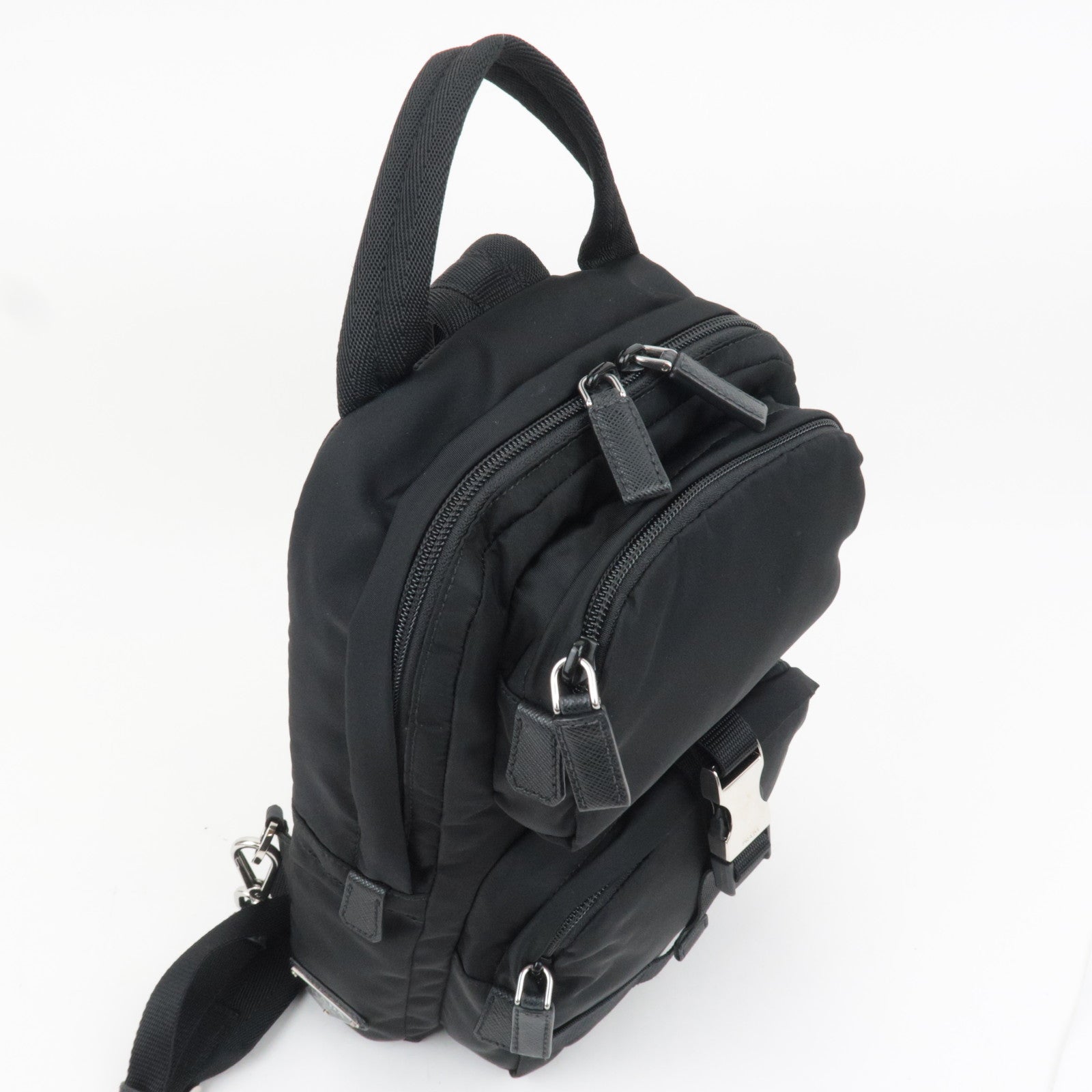 PRADA Nylon Shoulder Bag Body Bag Black 2VZ013