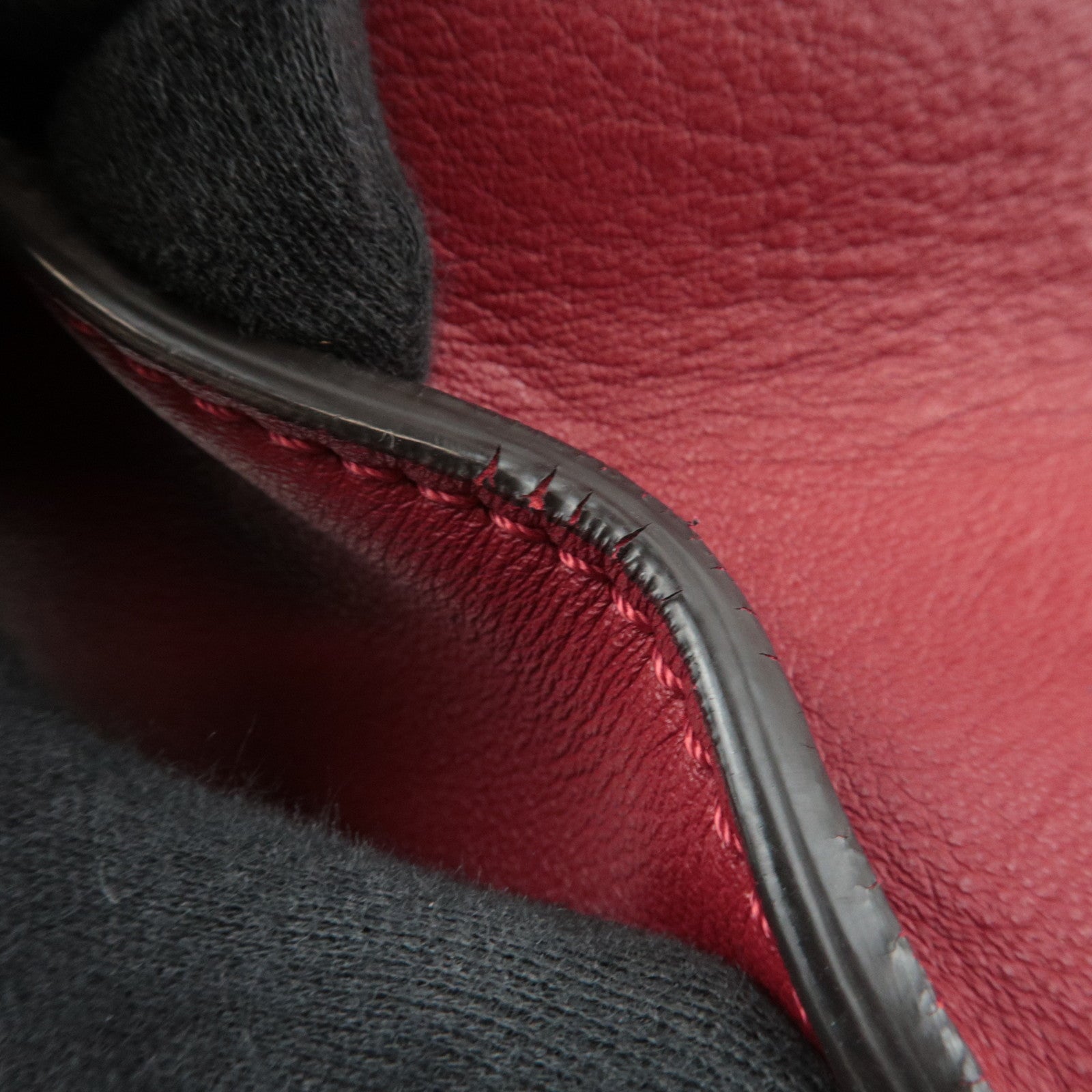 FENDI Peekaboo Medium Leather 2Way Handbag Red