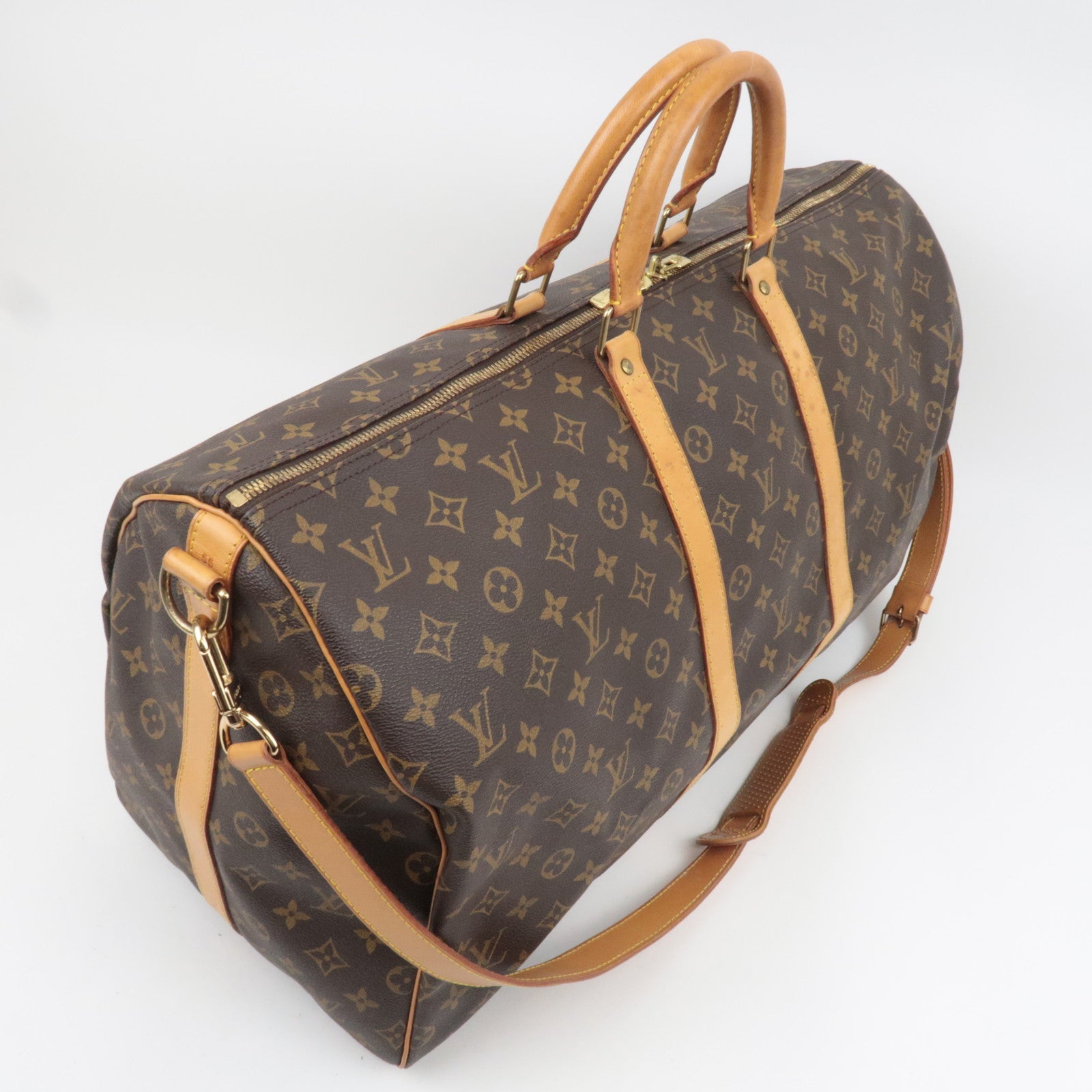 Louis Vuitton Monogram Keepall Bandouliere 55 Travel bag M41414 *Strap
