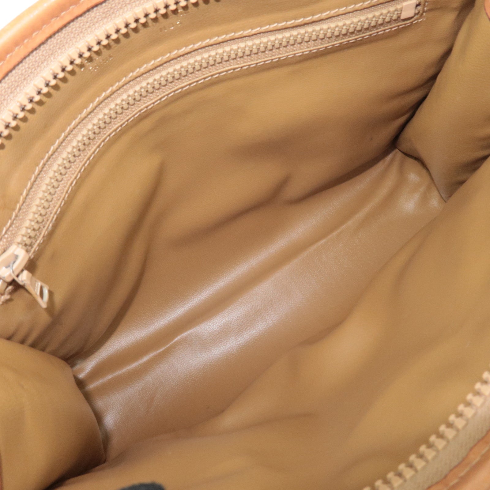 CELINE Macadam PVC Leather Clutch Bag Beige Brown