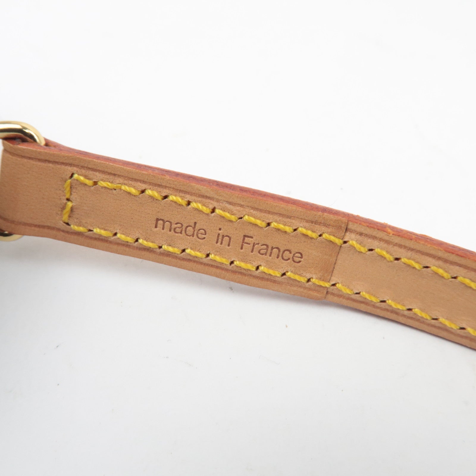 Louis Vuitton Leather Shoulder Strap Beige Full Length 120cm Width 1.2cm J00145
