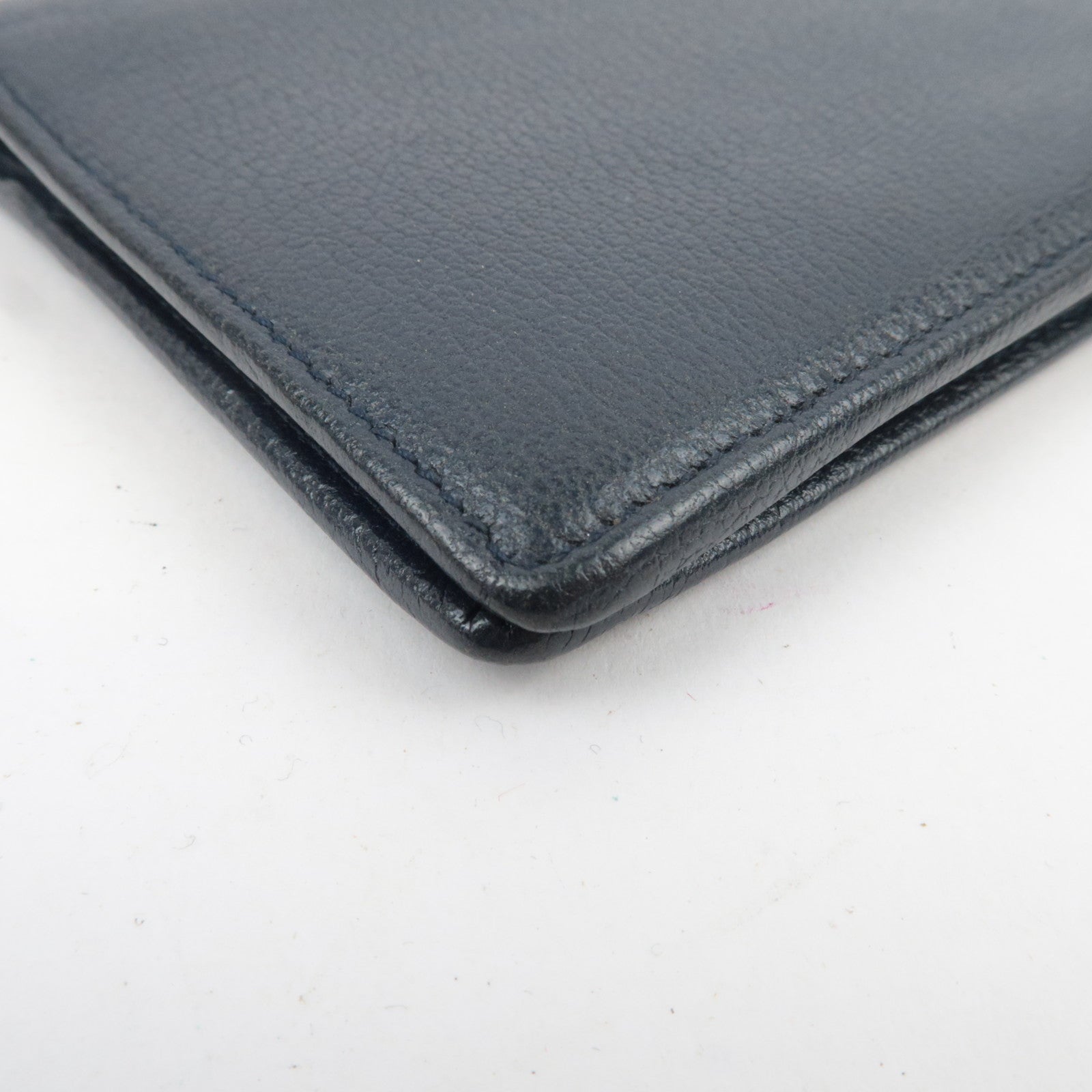 CHANEL Camellia Leather Long Wallet Black