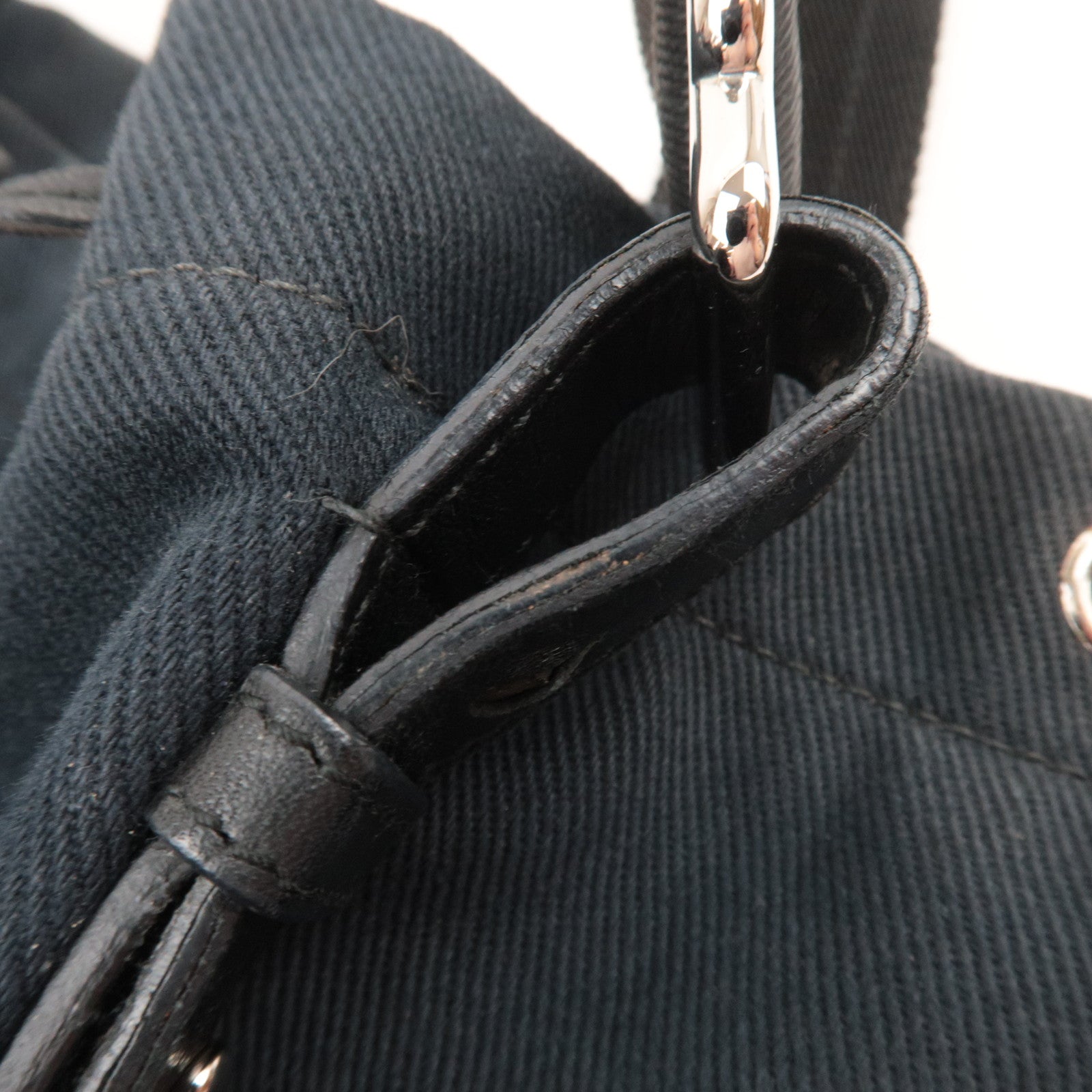 SAINT LAURENT YSL Kahala Canvas Velour Tote Bag Black 121631