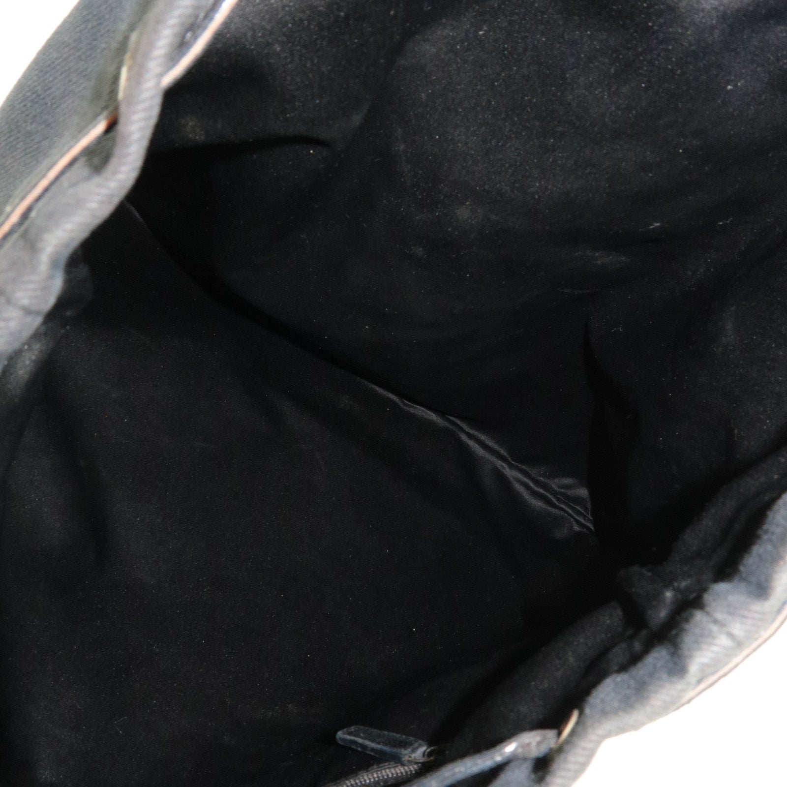 SAINT LAURENT YSL Kahala Canvas Velour Tote Bag Black 121631