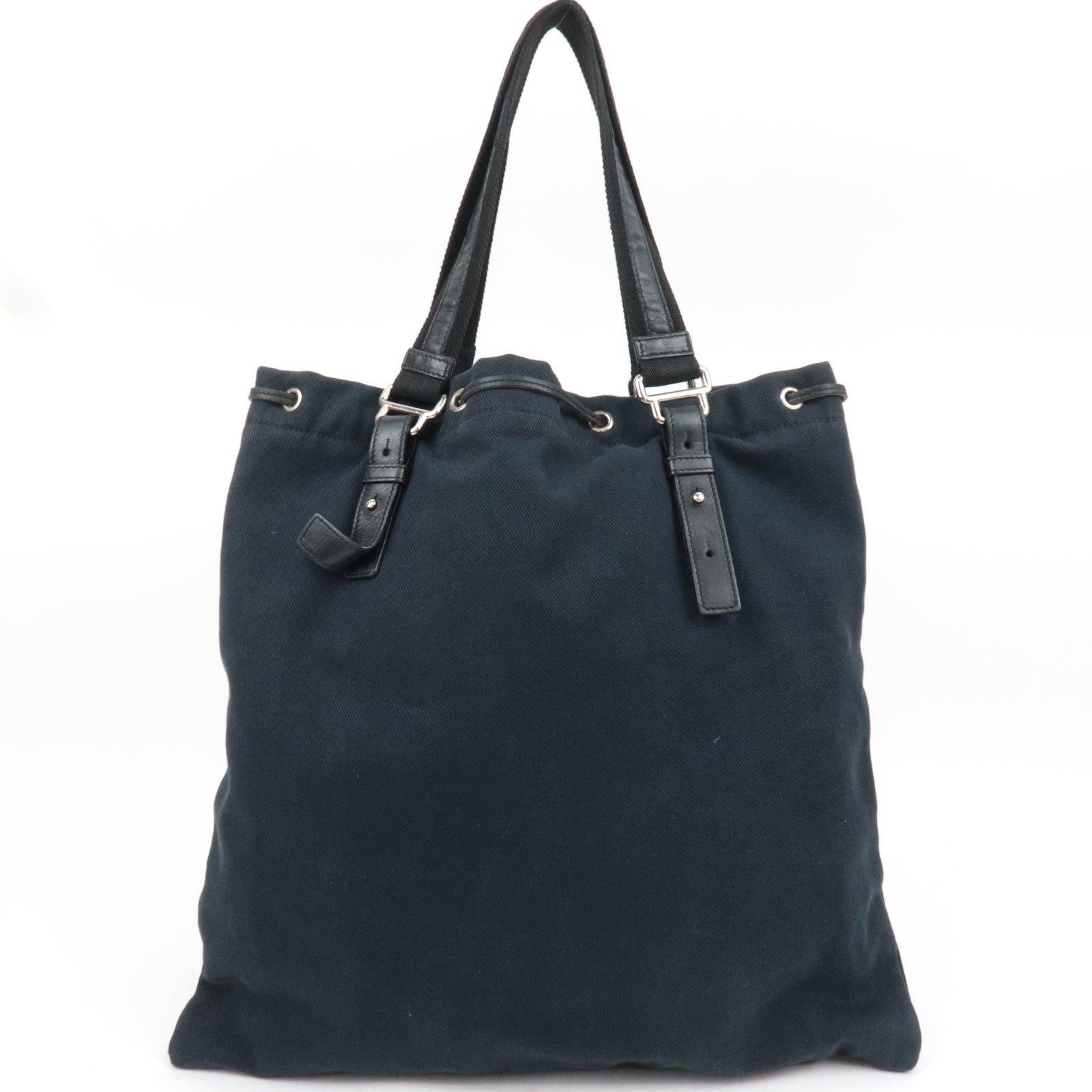 SAINT LAURENT YSL Kahala Canvas Velour Tote Bag Black 121631