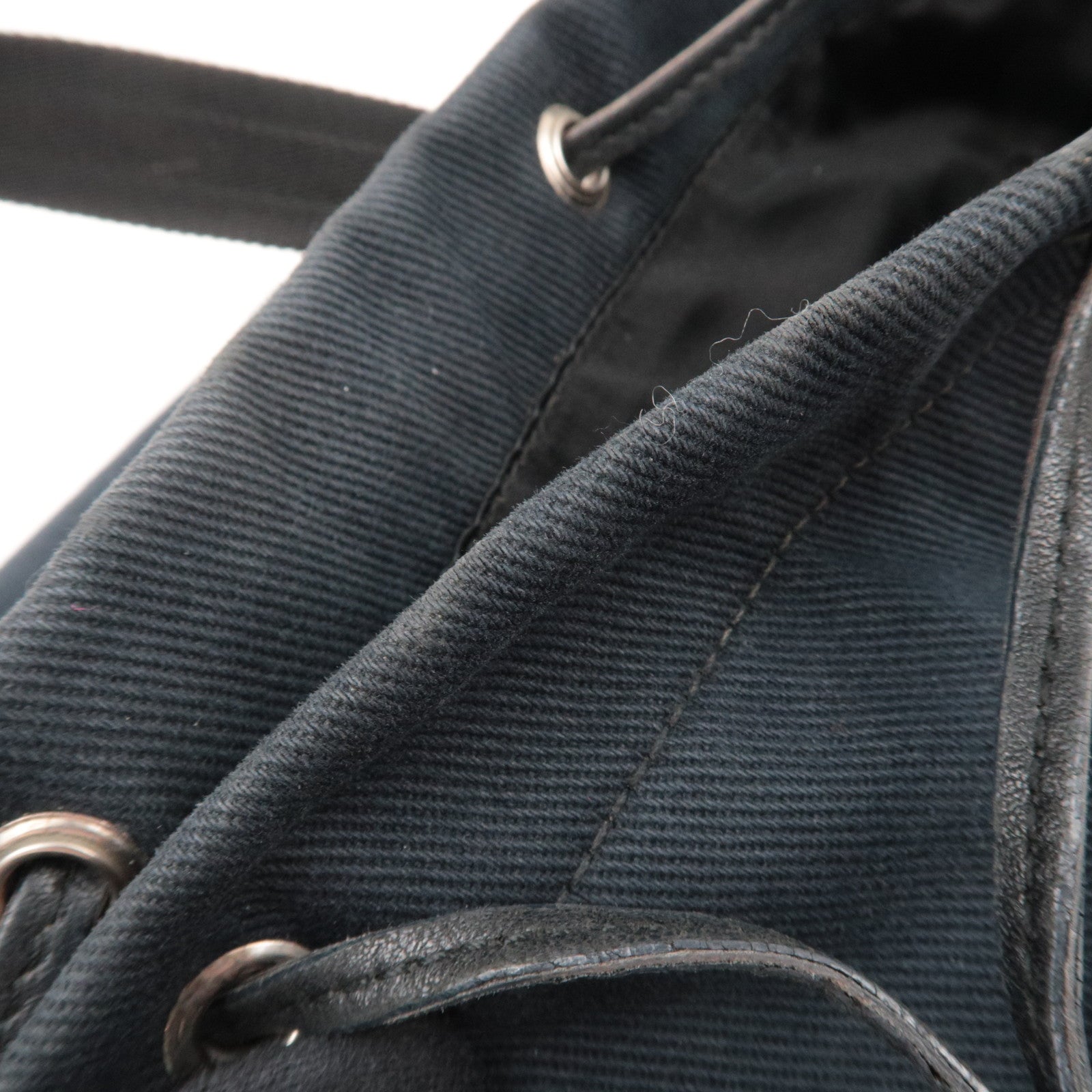 SAINT LAURENT YSL Kahala Canvas Velour Tote Bag Black 121631