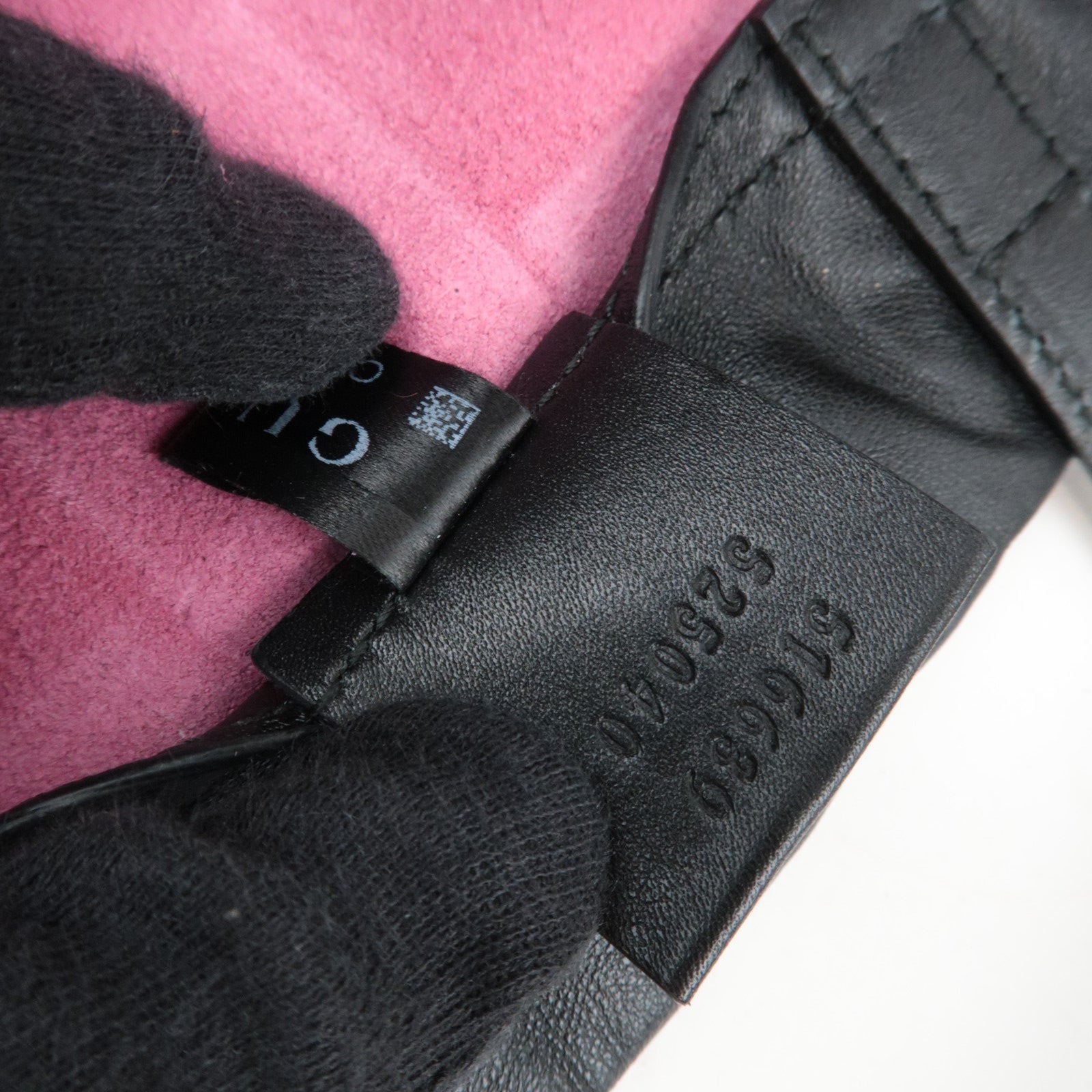 GUCCI Logo Print Drawstring Leather Backpack Pink 516639