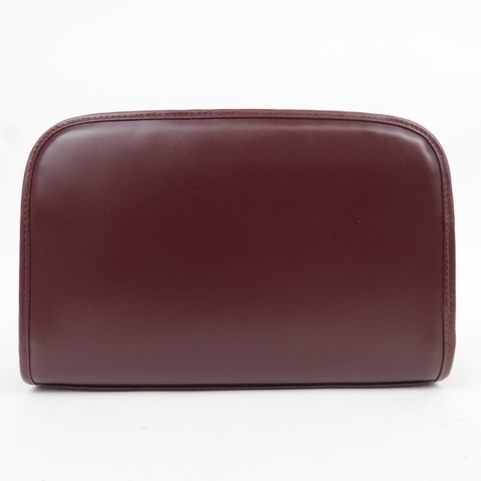 Cartier Must Line Leather Clutch Bag Bordeaux