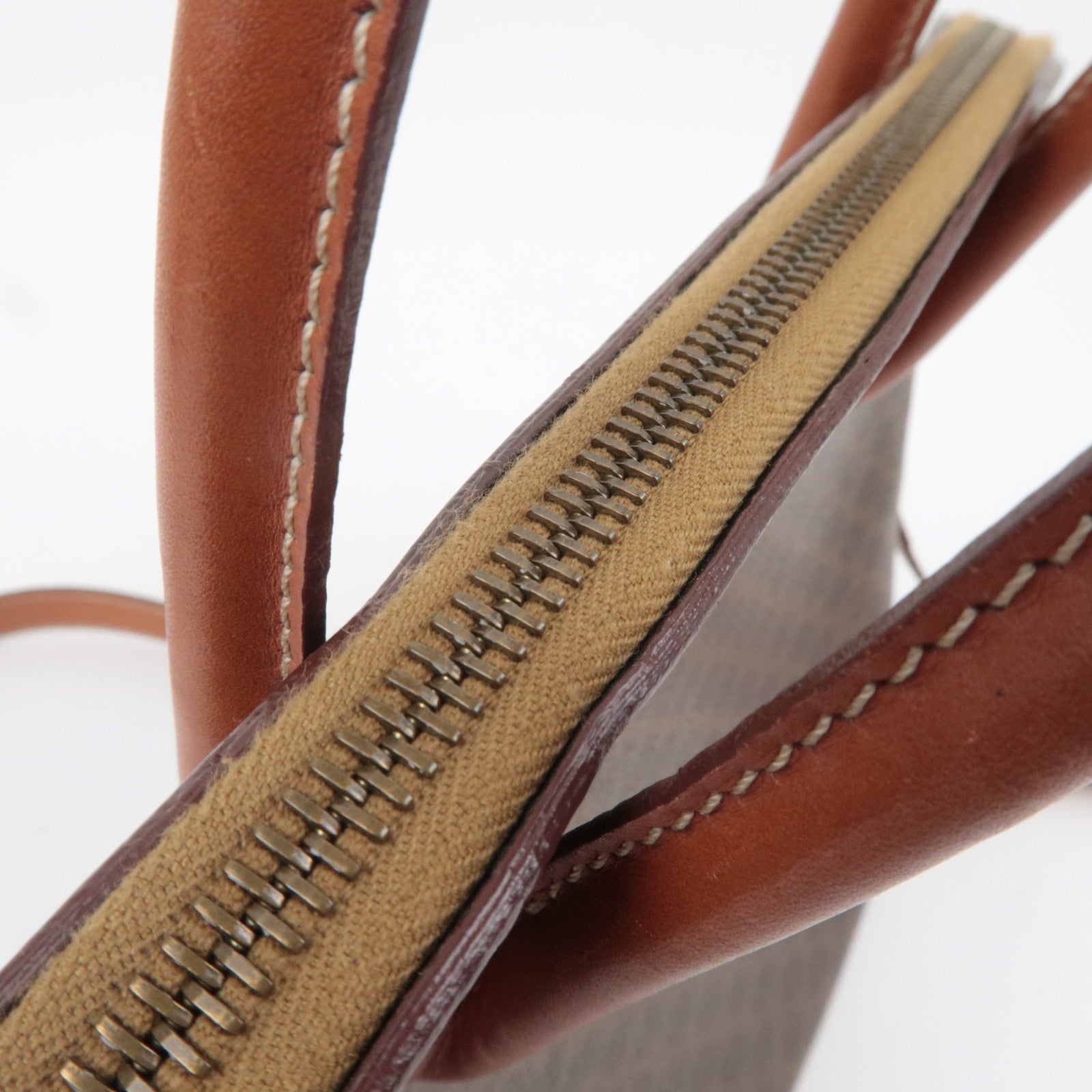 CELINE Macadam PVC Leather 2Way Handbag Brown