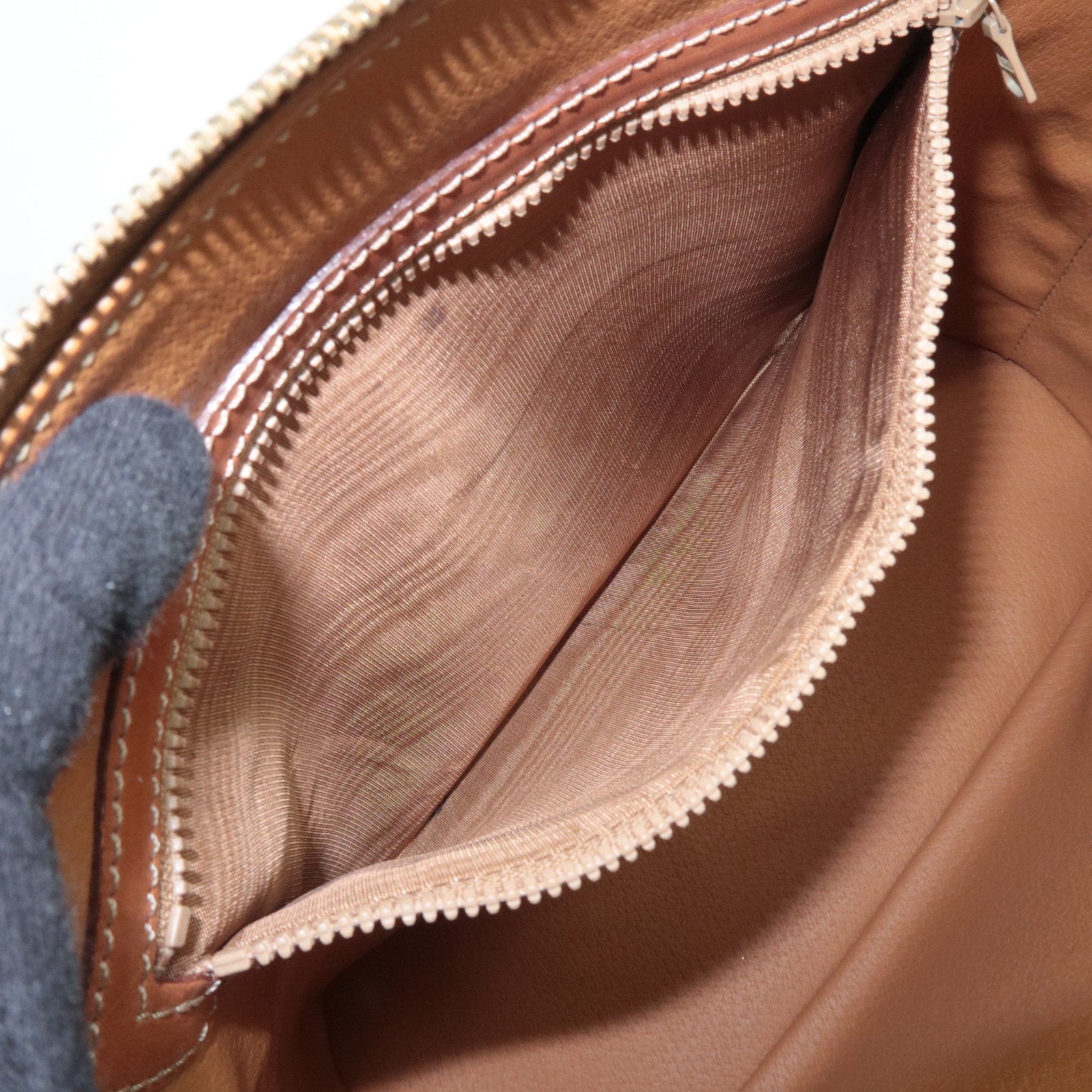 CELINE Macadam PVC Leather 2Way Handbag Brown