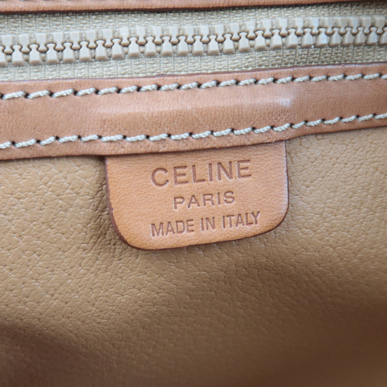 CELINE Macadam PVC Leather 2Way Handbag Brown