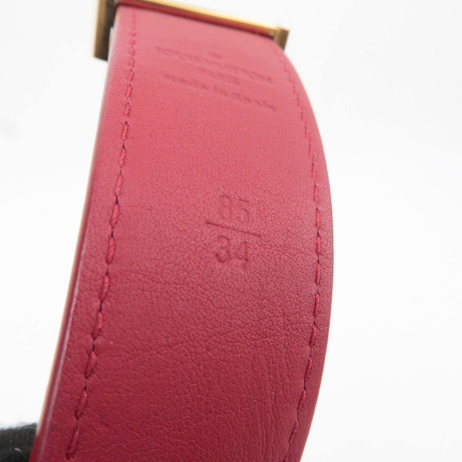 Louis Vuitton Monogram Multicolor Ceinture Carre LV Cut Belt 85/34 Blanc M9682
