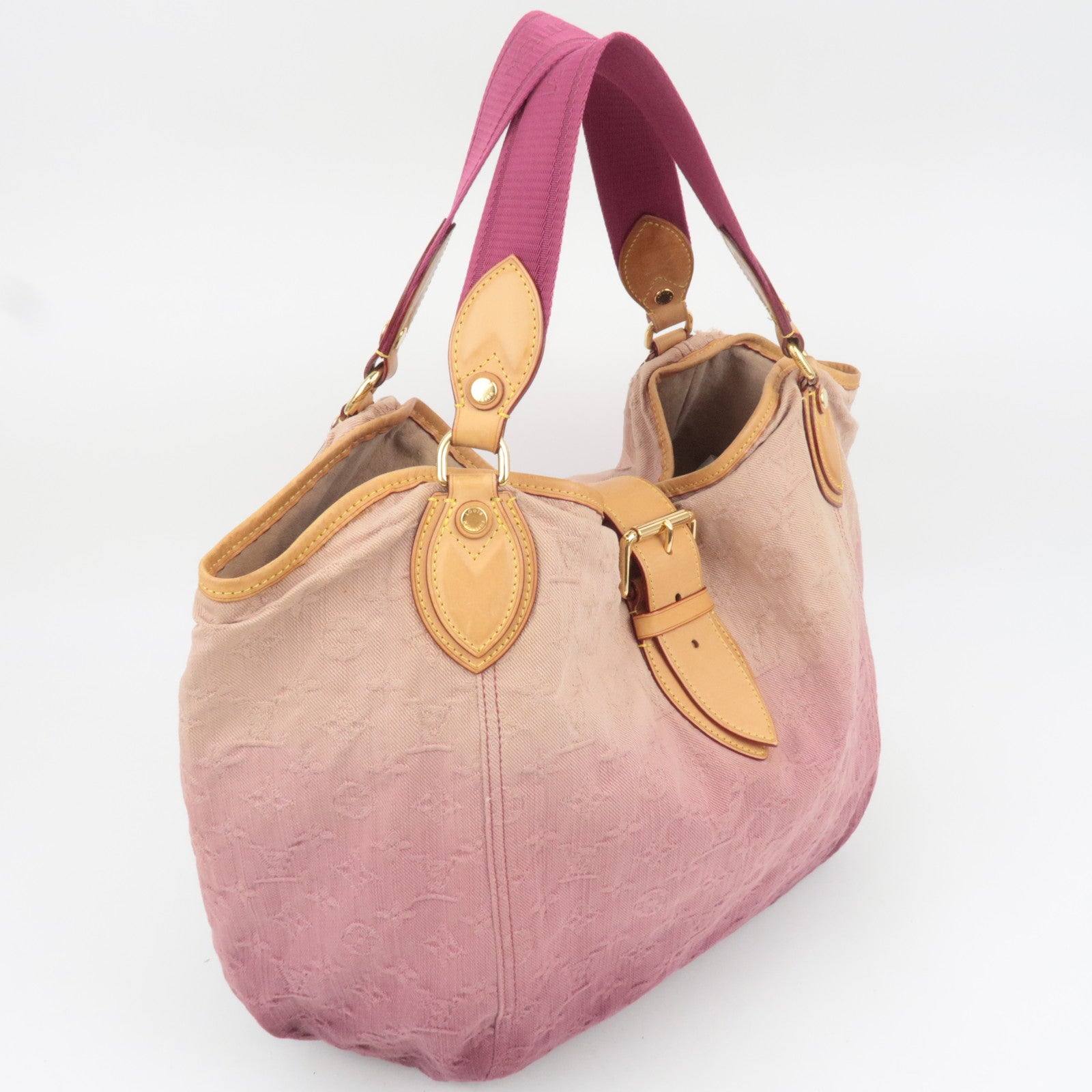 Louis Vuitton Monogram Denim Sunbeam Tote Bag Rouge Fauviste M40415