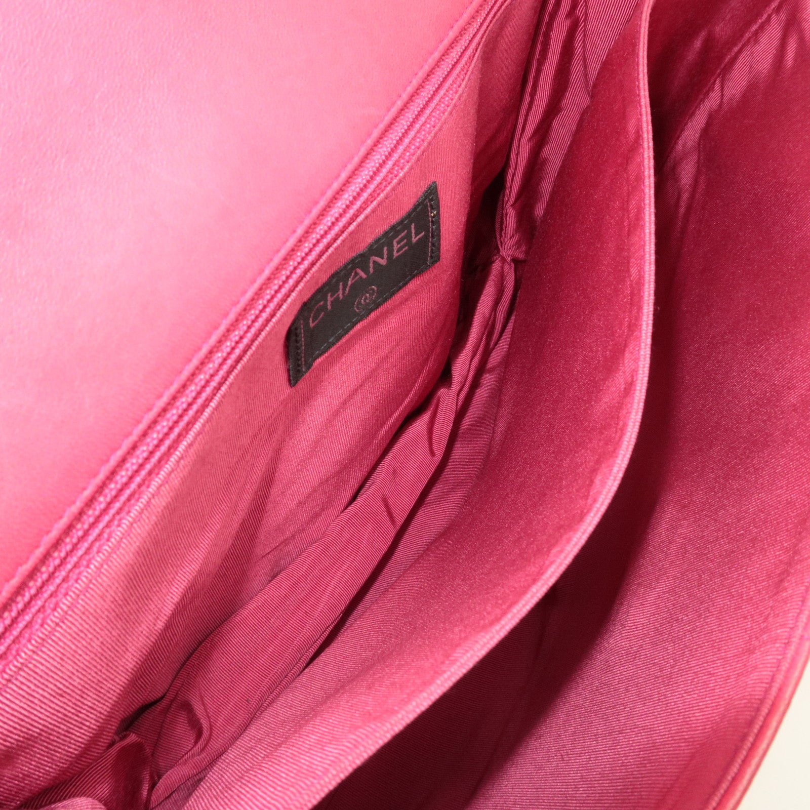 CHANEL 2.55 Chocolate Bar Lambskin Chain Shoulder Bag Pink