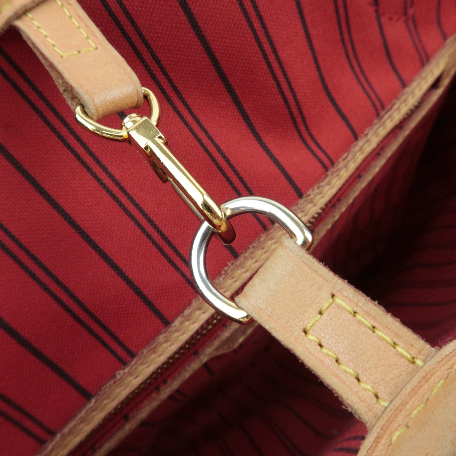 Louis Vuitton Monogram Neverfull MM Tote Bag Cerise M41177