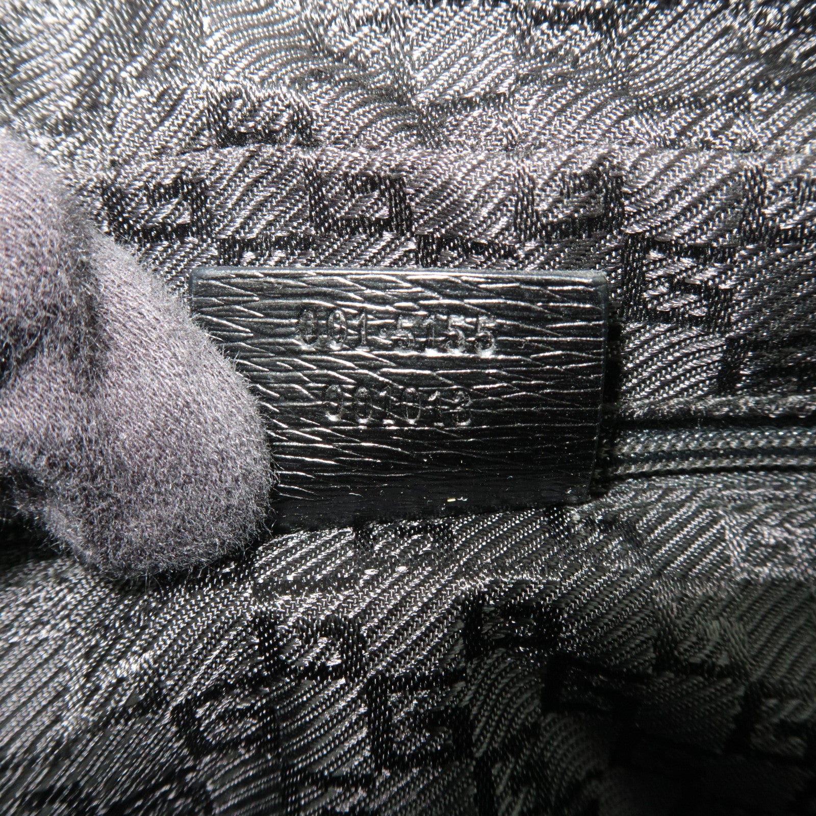 GUCCI G Logo Clasp Canvas Leather Handbag Black 001.5155