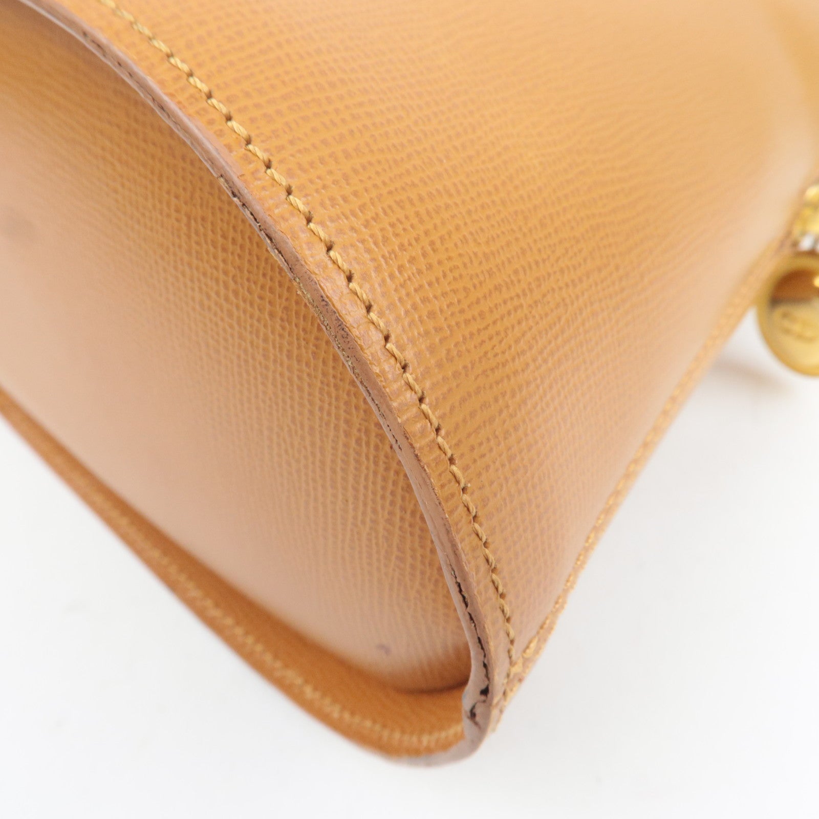 Christian Dior Oval Logo Leather Shoulder Bag