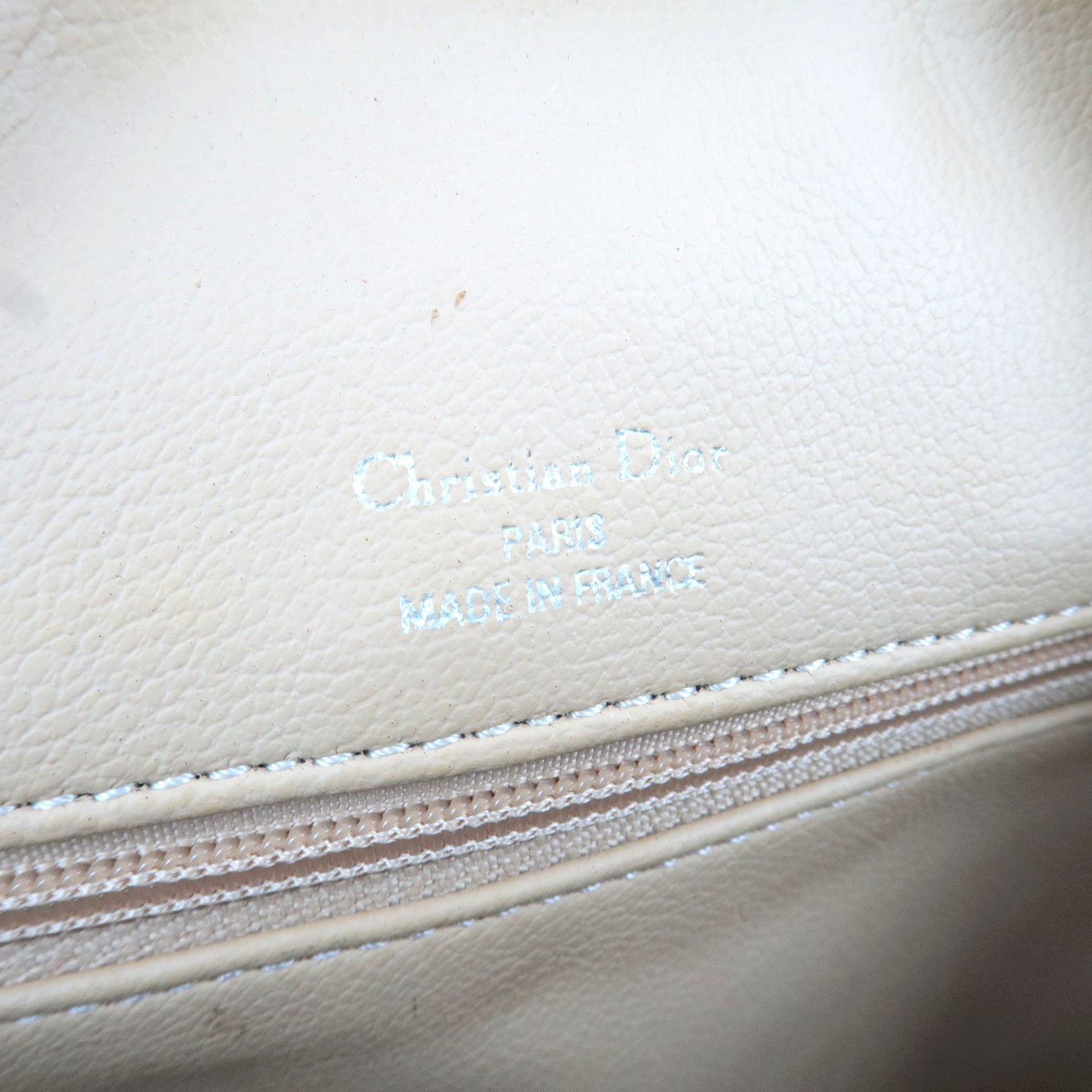 Christian Dior Oval Logo Leather Shoulder Bag