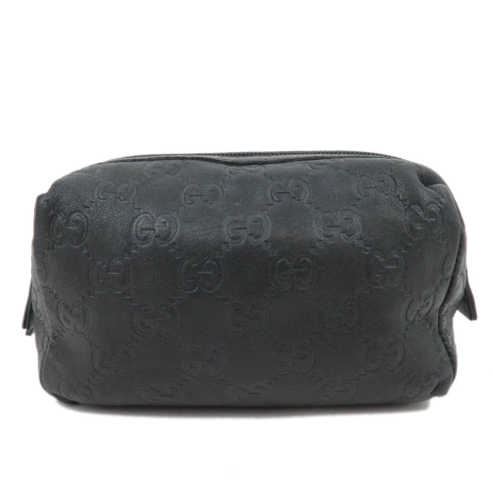 GUCCI Guccissima Leather Cosmetic Pouch Black 2959587931