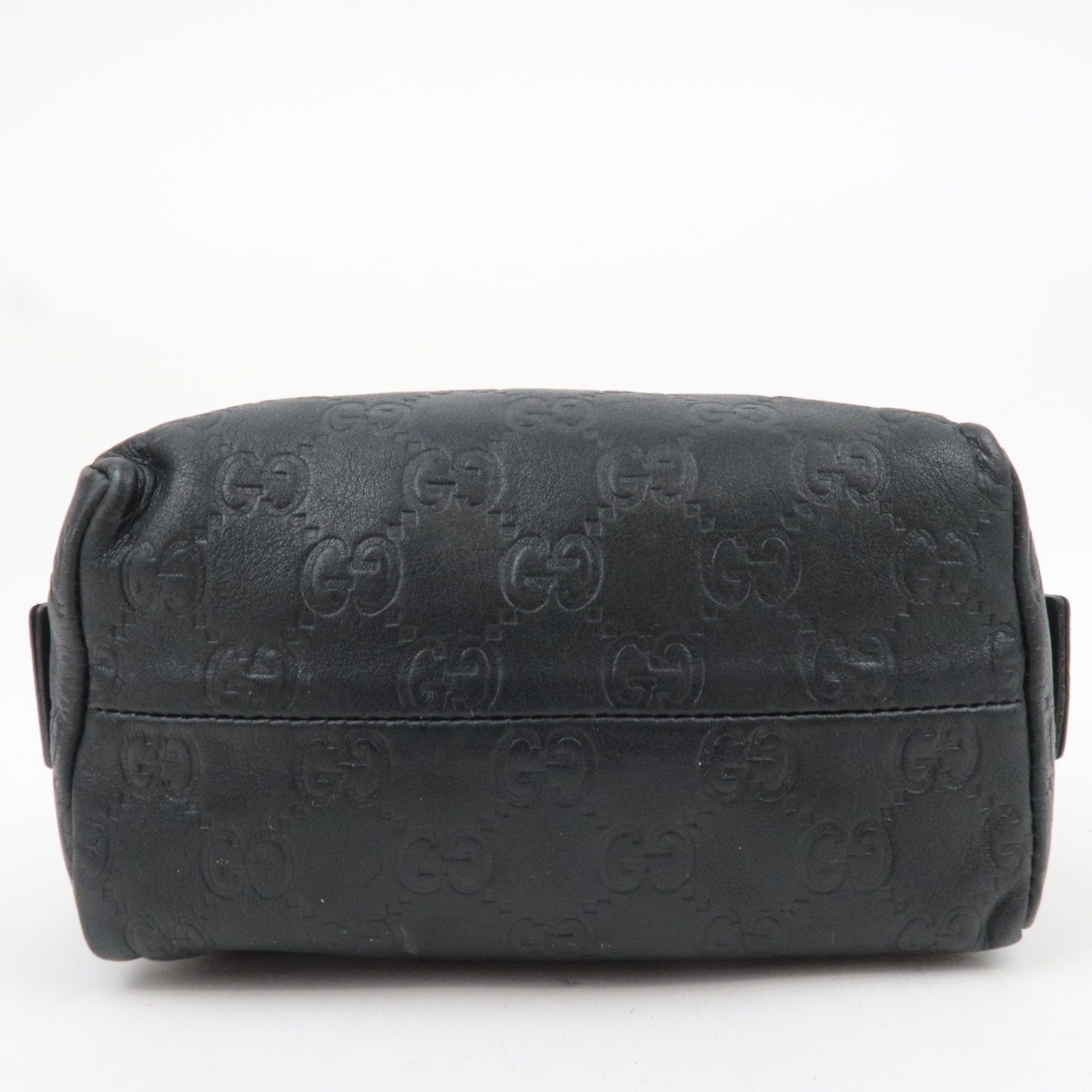 GUCCI Guccissima Leather Cosmetic Pouch Black 29595