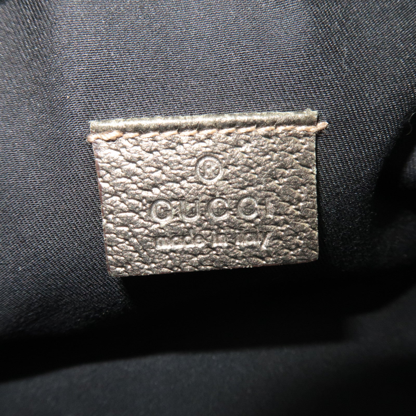 GUCCI Abby GG Canvas Small Shoulder Bag Beige Silver 145750