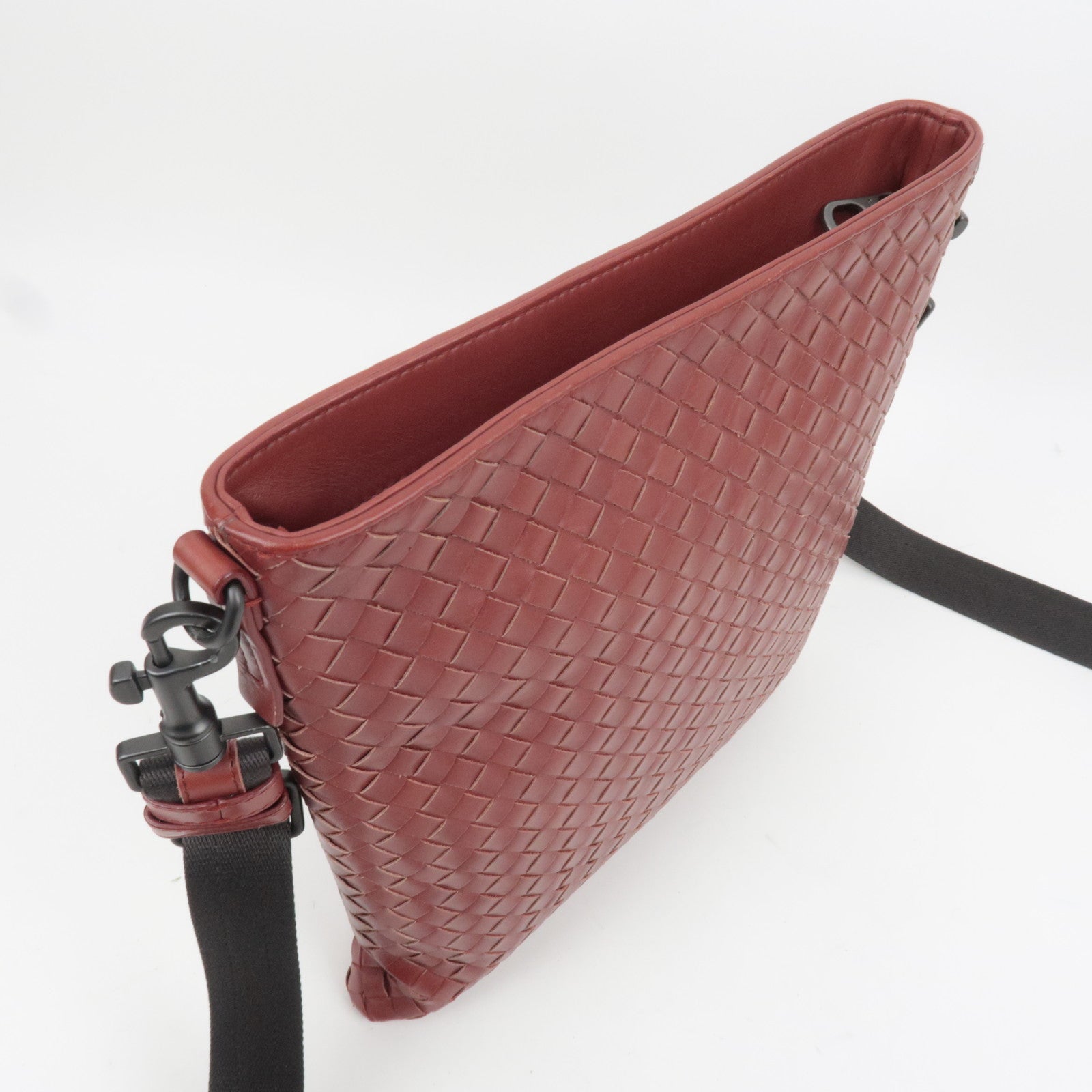 BOTTEGA VENETA Intrecciato Leather Shoulder Bag Brown