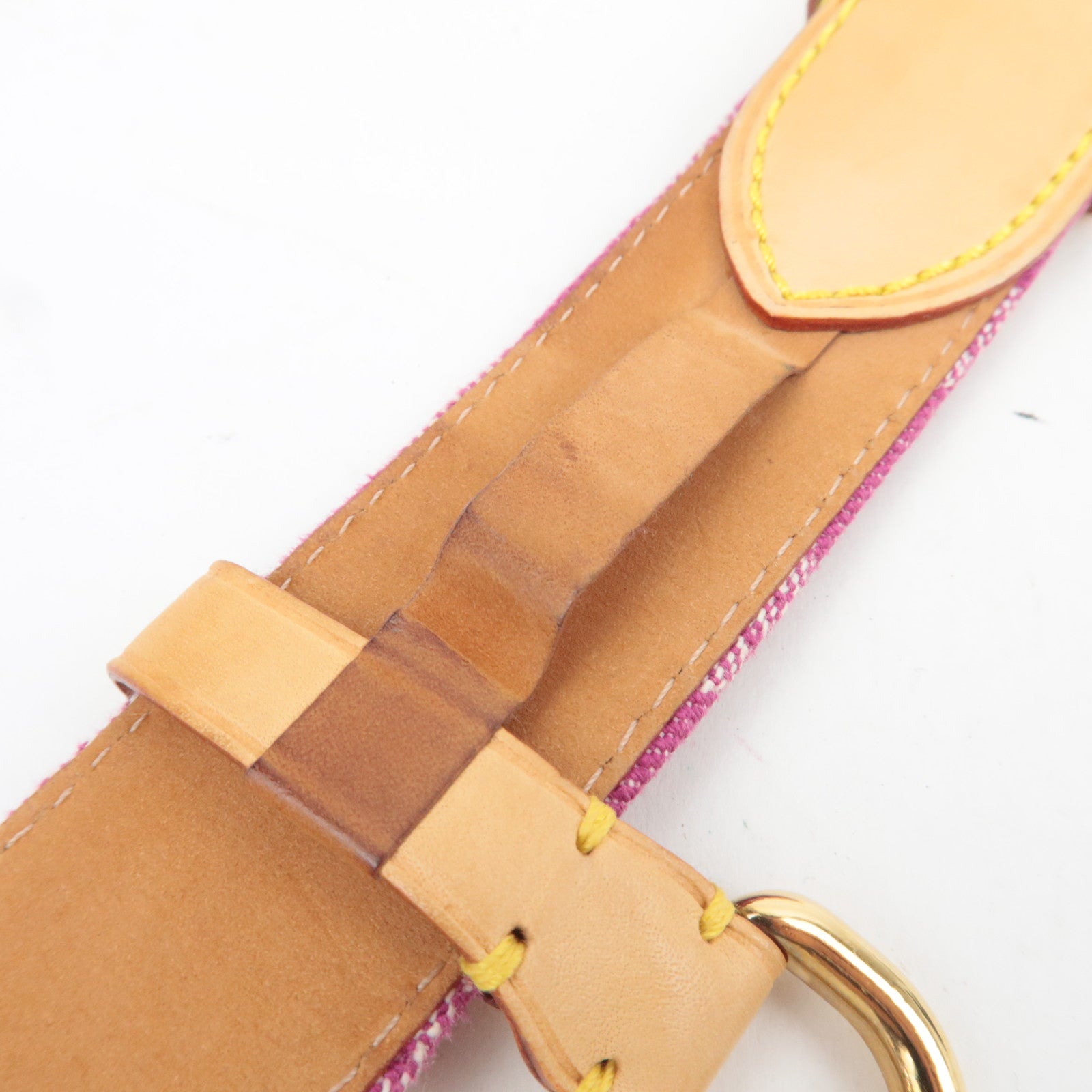 Louis Vuitton Monogram Denim Ceinture 80/32 Belt Fuchsia M6925