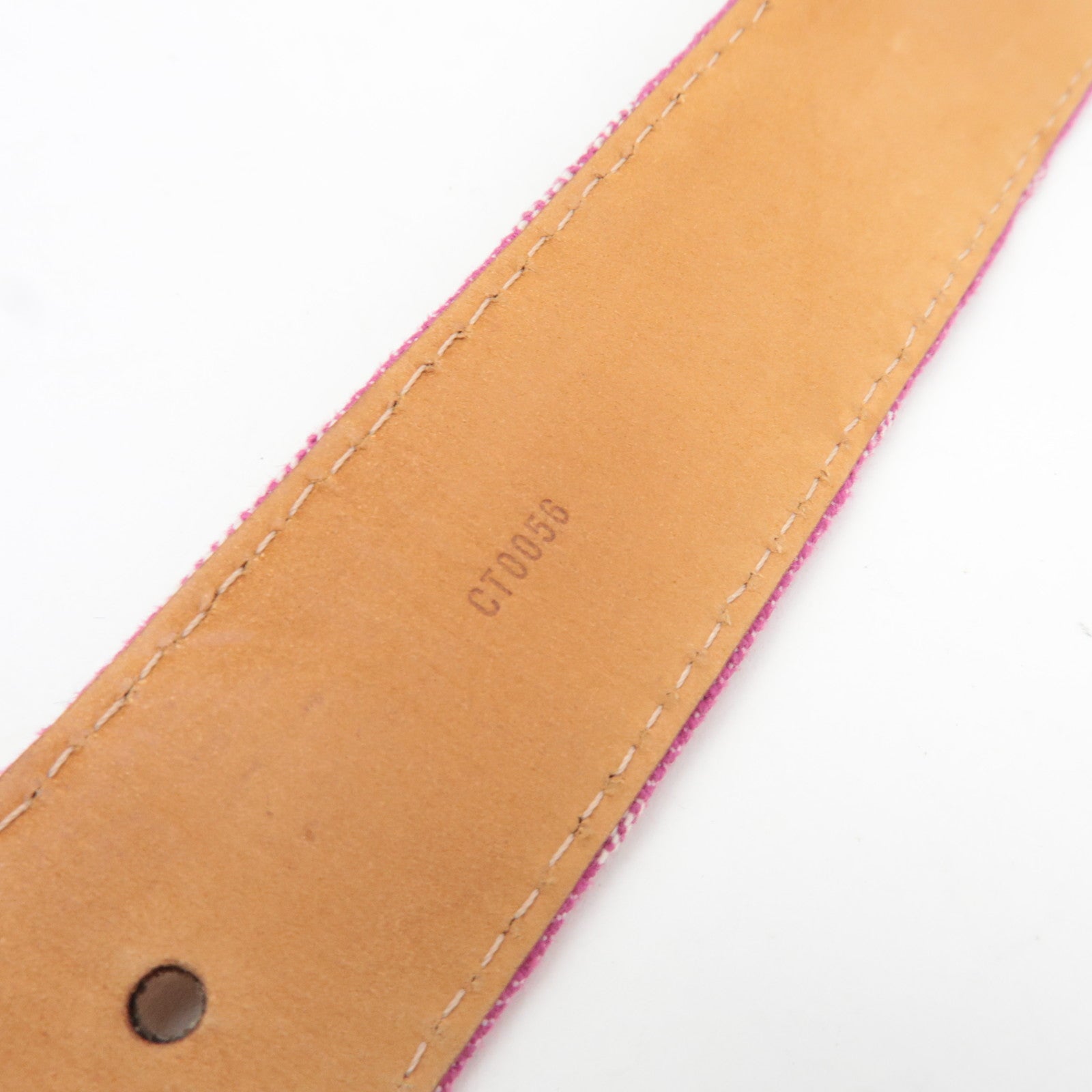 Louis Vuitton Monogram Denim Ceinture 80/32 Belt Fuchsia M6925