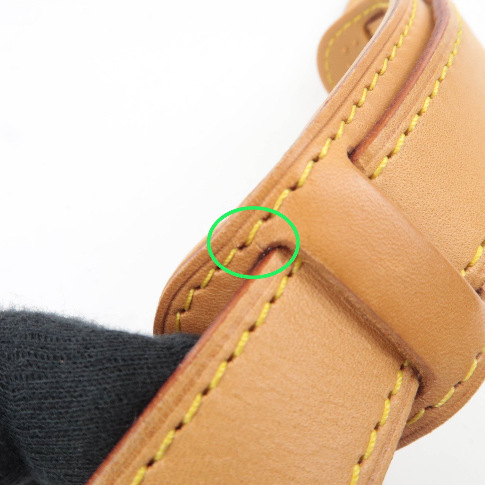 Louis Vuitton Leather Shoulder Strap For Keepall Bag Beige