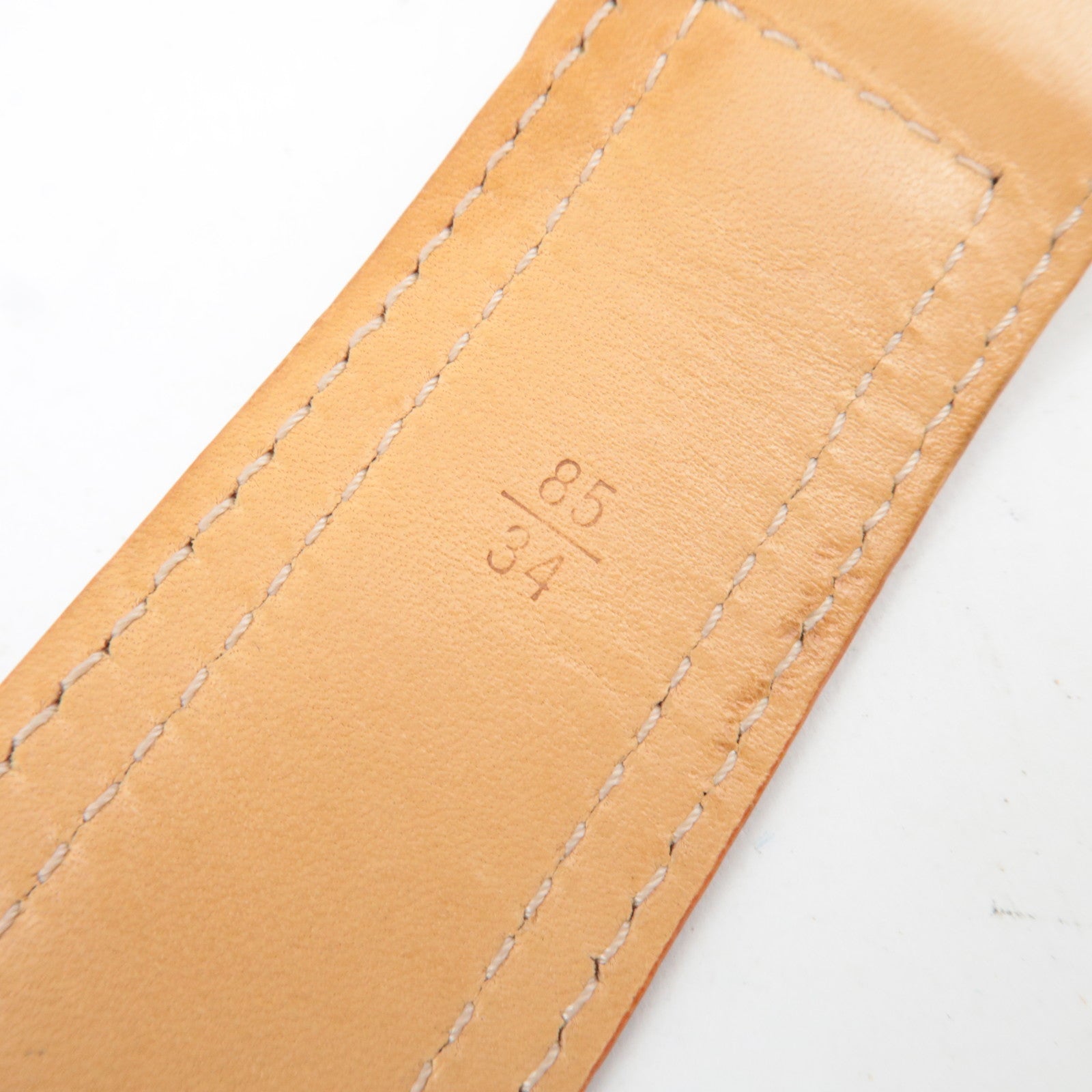 Louis Vuitton Echarpe Leather Belt 85/34 Ivory Brown CA1027