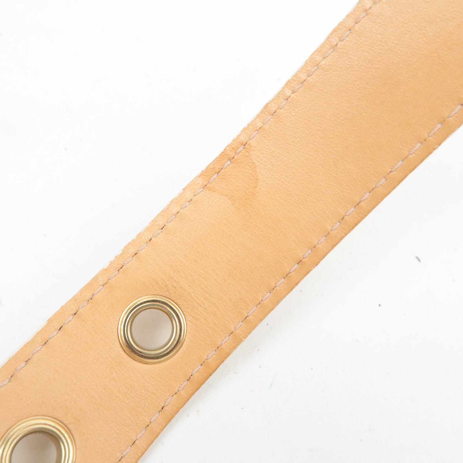 Louis Vuitton Echarpe Leather Belt 85/34 Ivory Brown CA1027