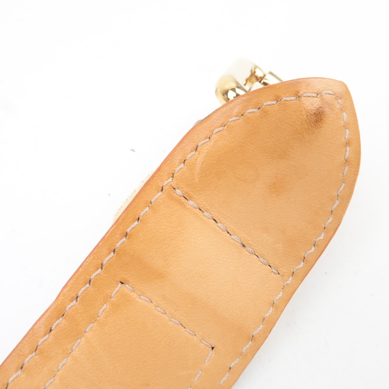 Louis Vuitton Echarpe Leather Belt 85/34 Ivory Brown CA1027