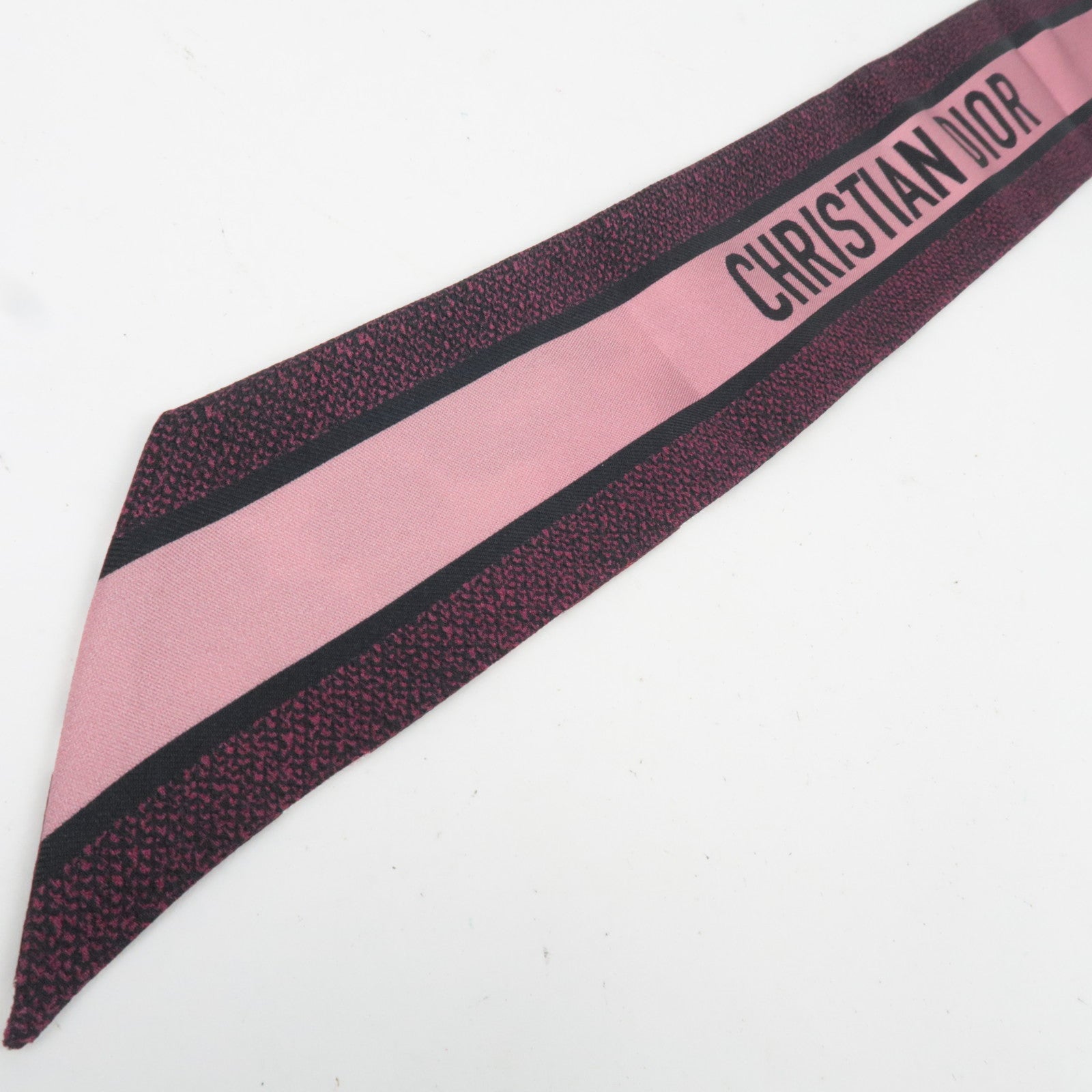 Christian Dior Mitzah Twilly Scarf Leopard Print 100% Silk Red