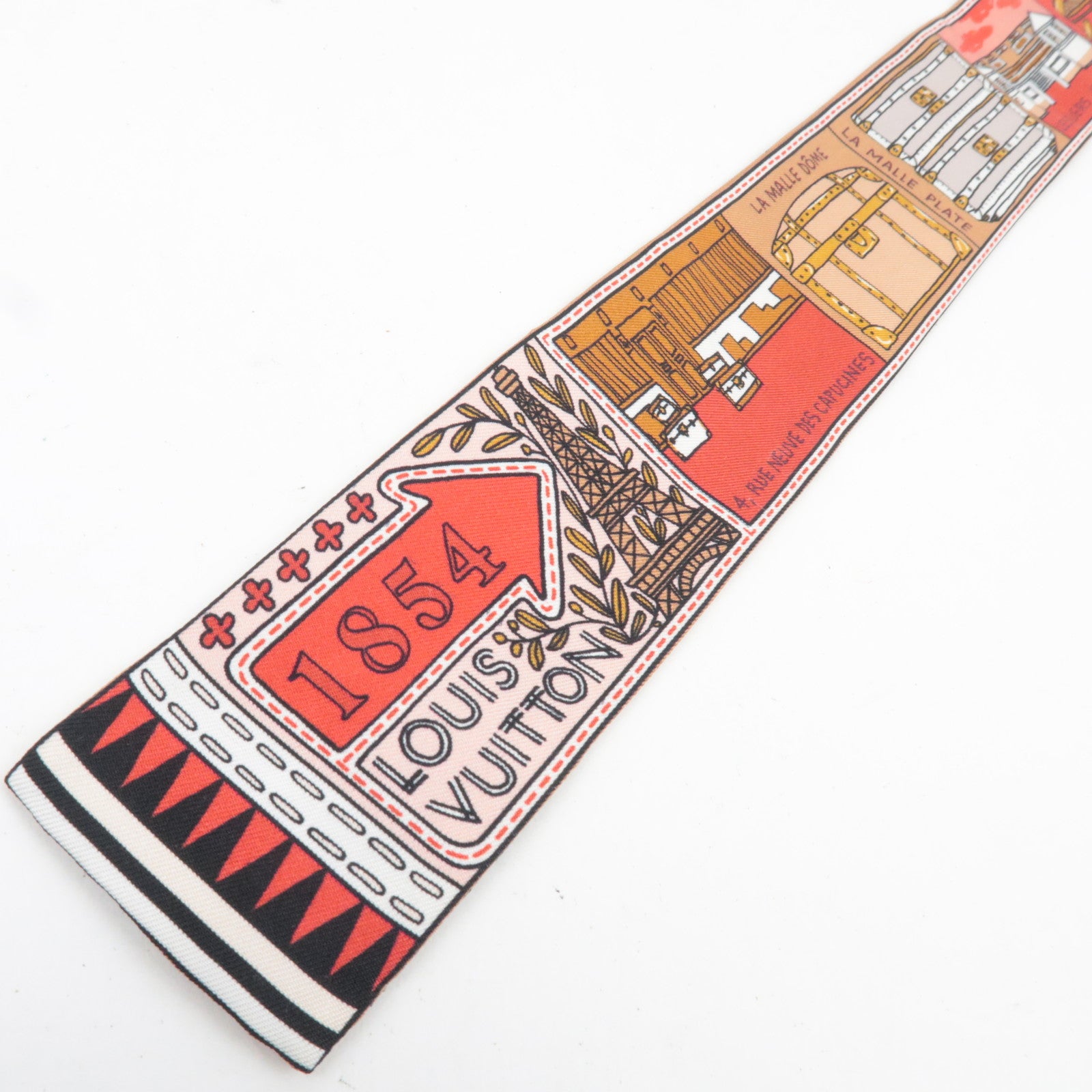 Louis Vuitton Bandeau BB Je De Louis Twilly Scarf 100% Silk Red M70856