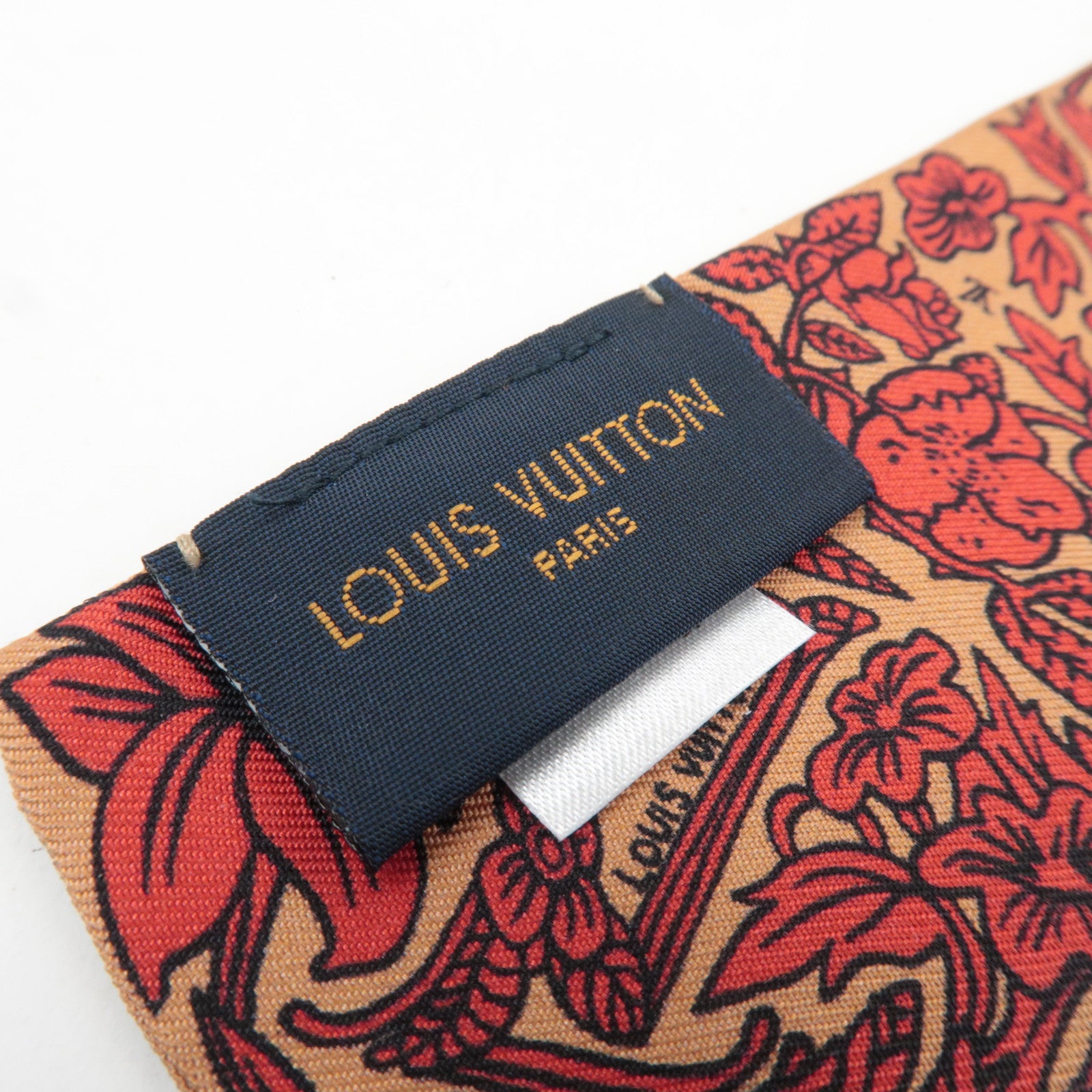 Louis Vuitton Bandeau BB Je De Louis Twilly Scarf 100% Silk Red M70856