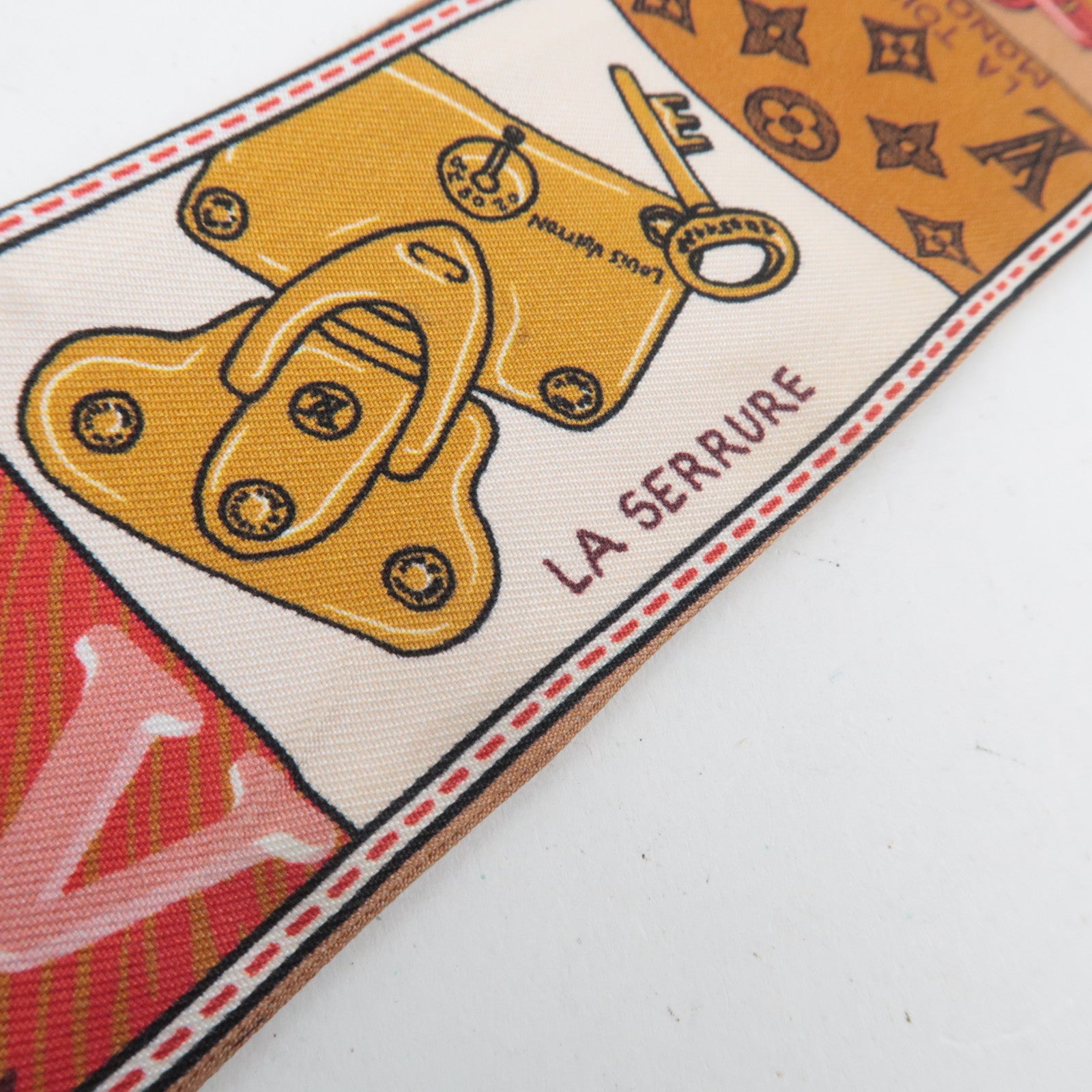 Louis Vuitton Bandeau BB Je De Louis Twilly Scarf 100% Silk Red M70856