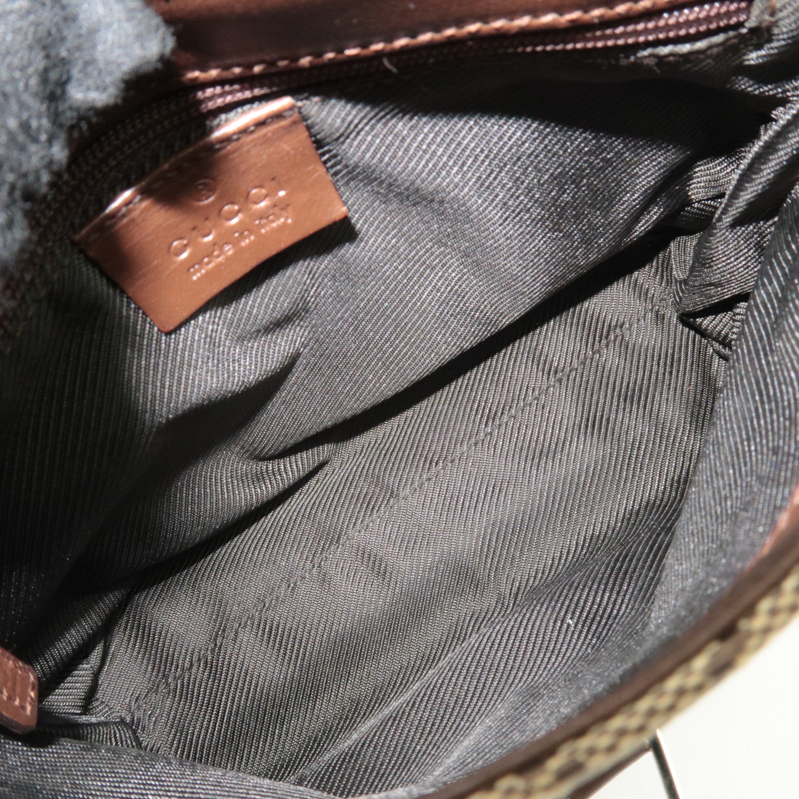 GUCCI GG Canvas Waist Bag Body Bag Beige Brown 92543