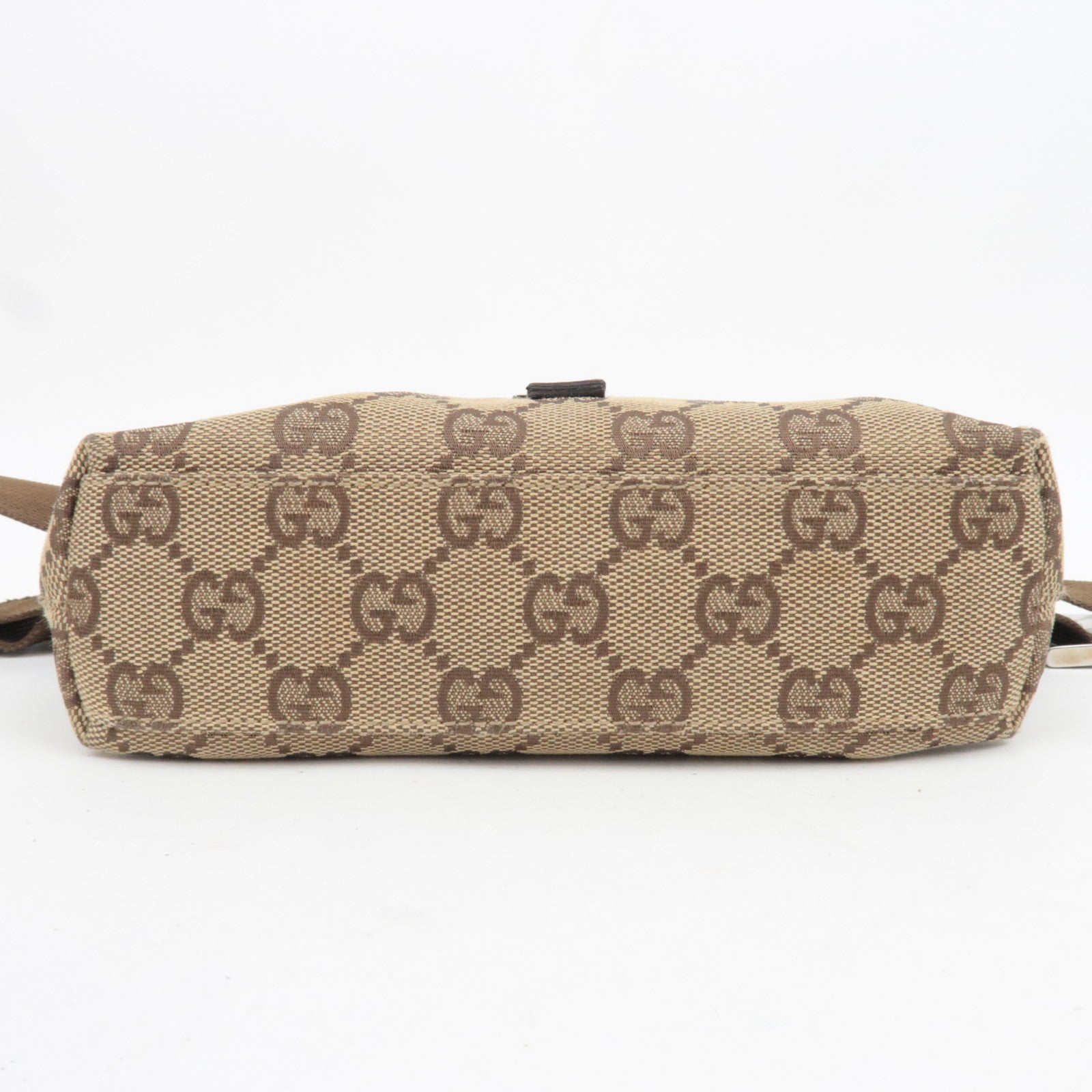GUCCI GG Canvas Waist Bag Body Bag Beige Brown 92543