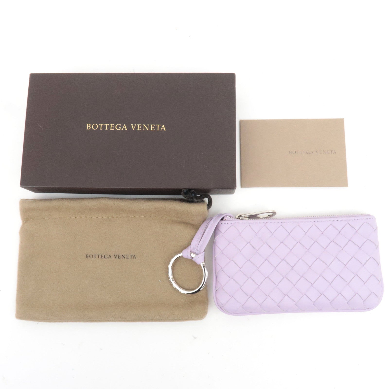 BOTTEGA VENETA Intrecciato Leather Coin Case Lavender