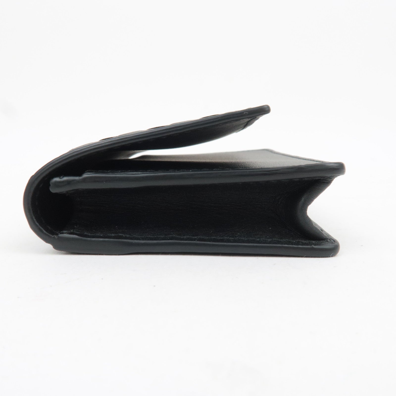 BOTTEGA VENETA Intrecciato Leather Card Case Black