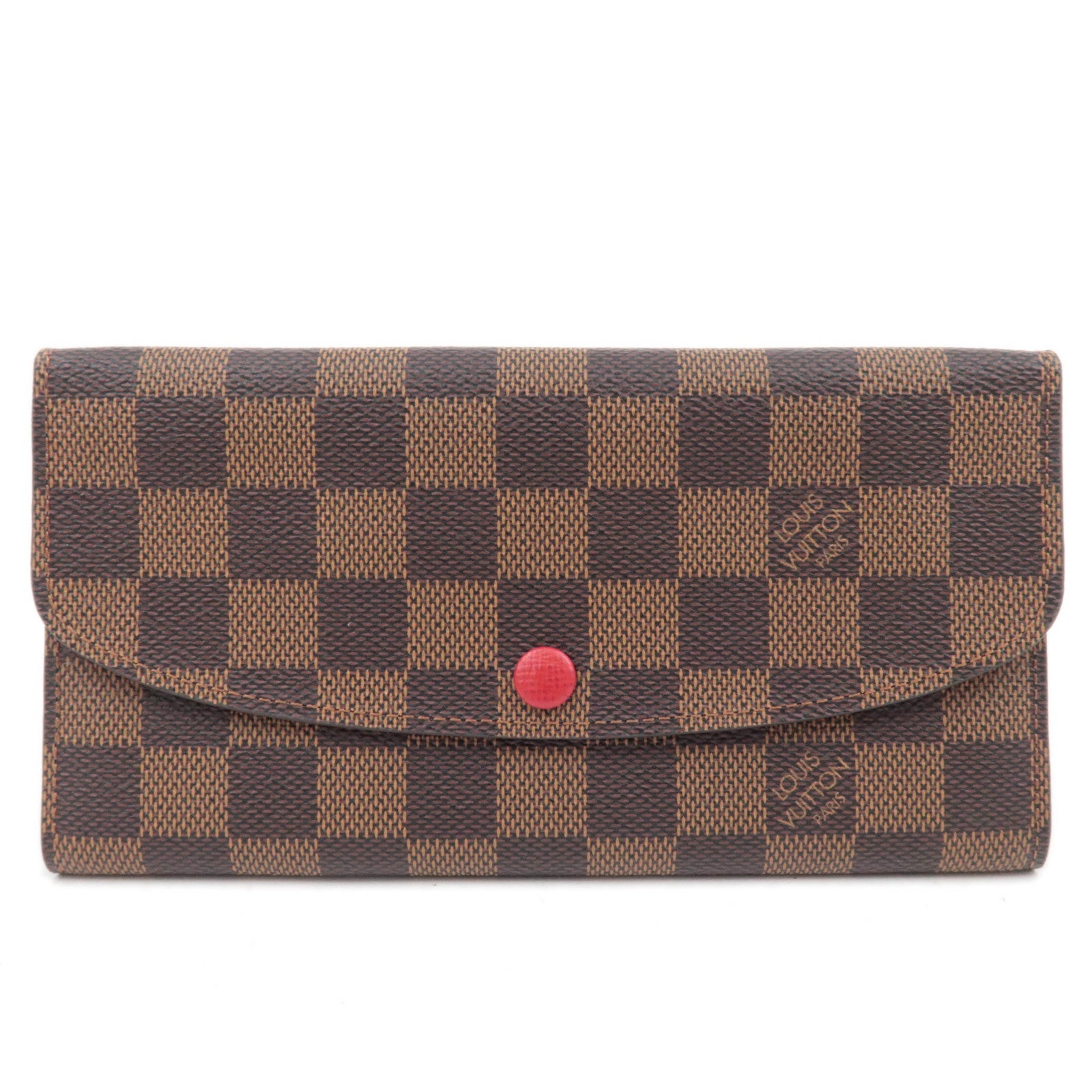 Louis Vuitton Damier Portefeuille Emilie Long Wallet Rouge N6354488007