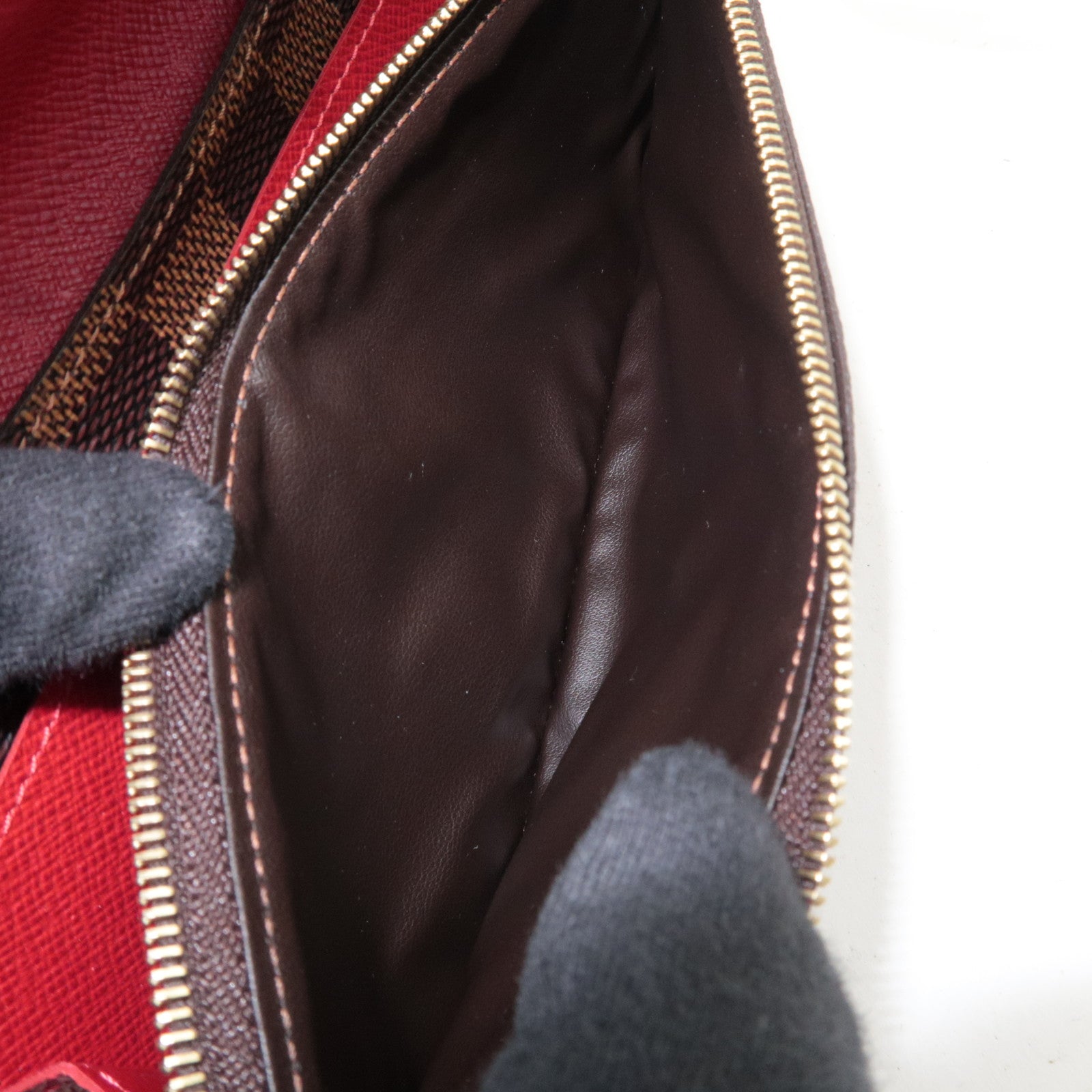 Louis Vuitton Damier Portefeuille Emilie Long Wallet Rouge N63544