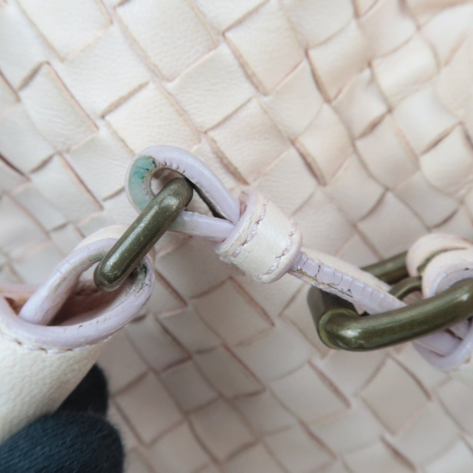 BOTTEGA VENETA Intrecciato Leather Boston Bag Pink 173398