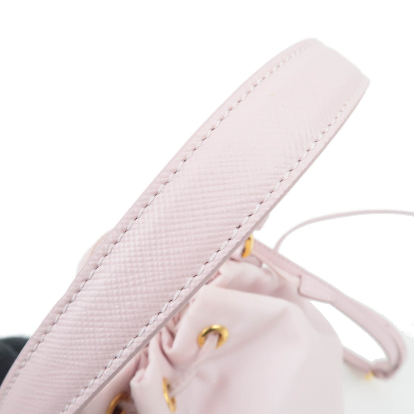 PRADA Bucket 2Way Nylon Shoulder Bag Pale Pink