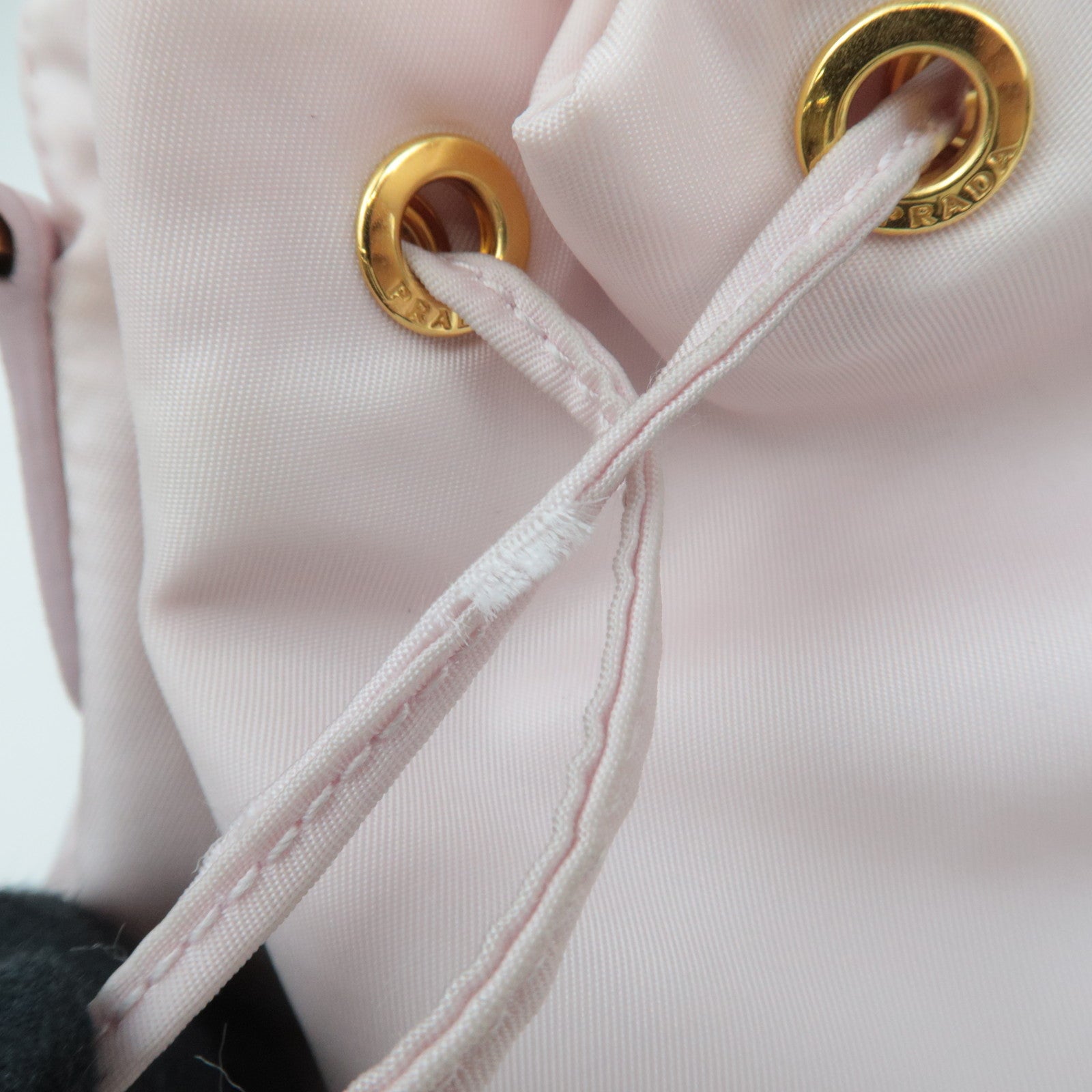 PRADA Bucket 2Way Nylon Shoulder Bag Pale Pink